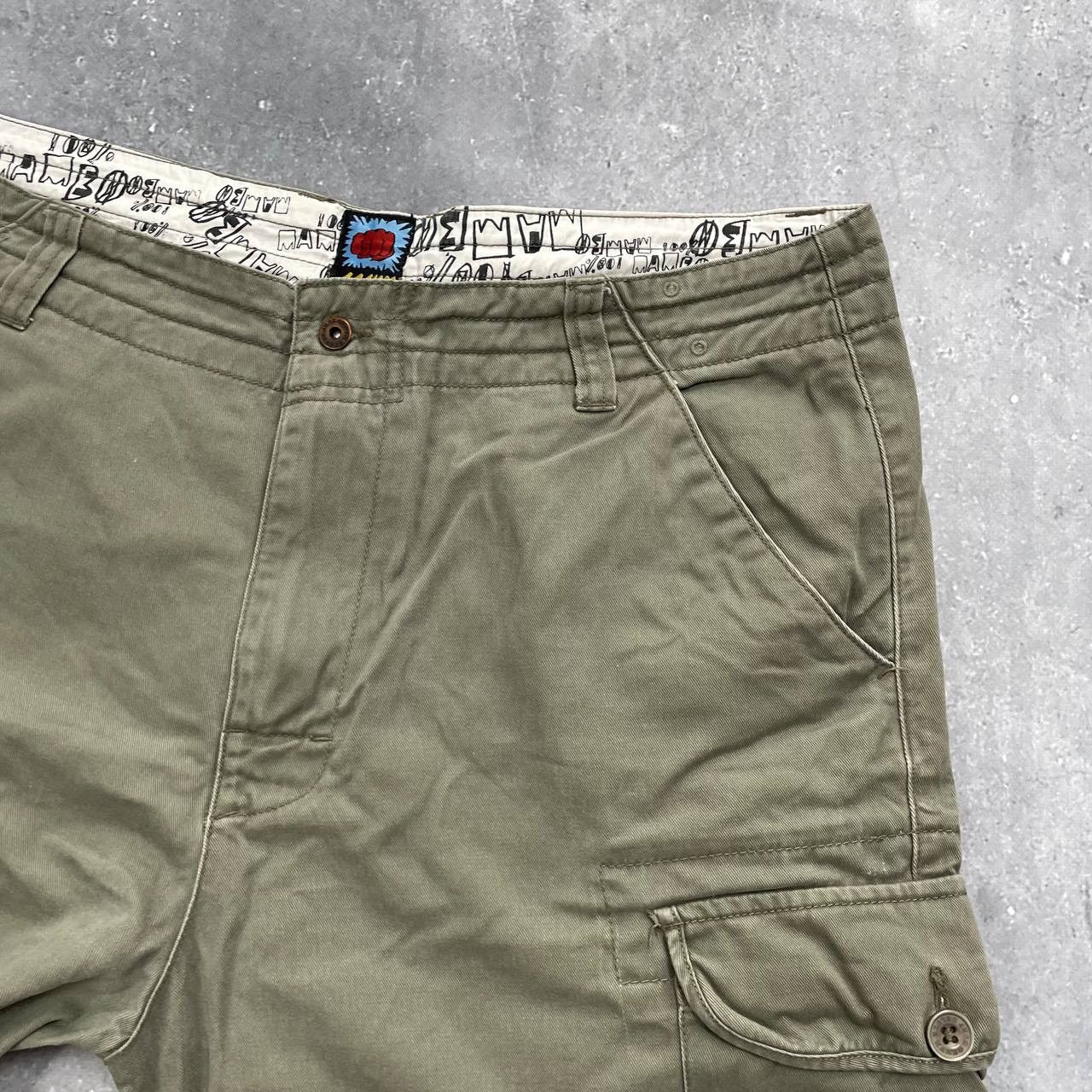 Mambo × Vintage Vintage Mambo Cargo Shorts Faded Olive Green Size 36 Size US 36 / EU 52 - 8 Thumbnail
