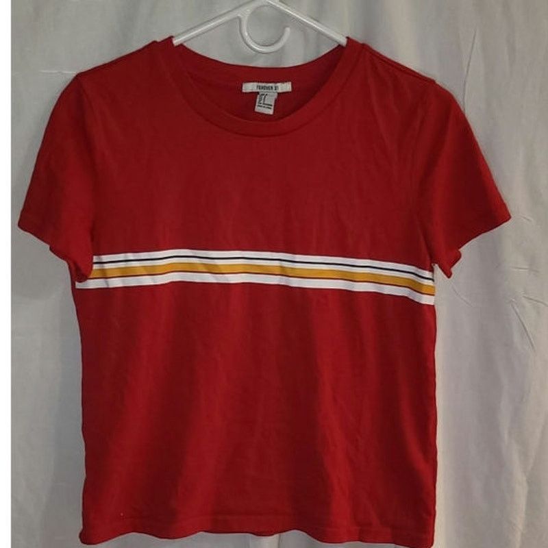 Forever 21 Forever 21 Red Striped Short Sleeve T-Shirt Size Small Size S / US 4 / IT 40 - 5 Thumbnail