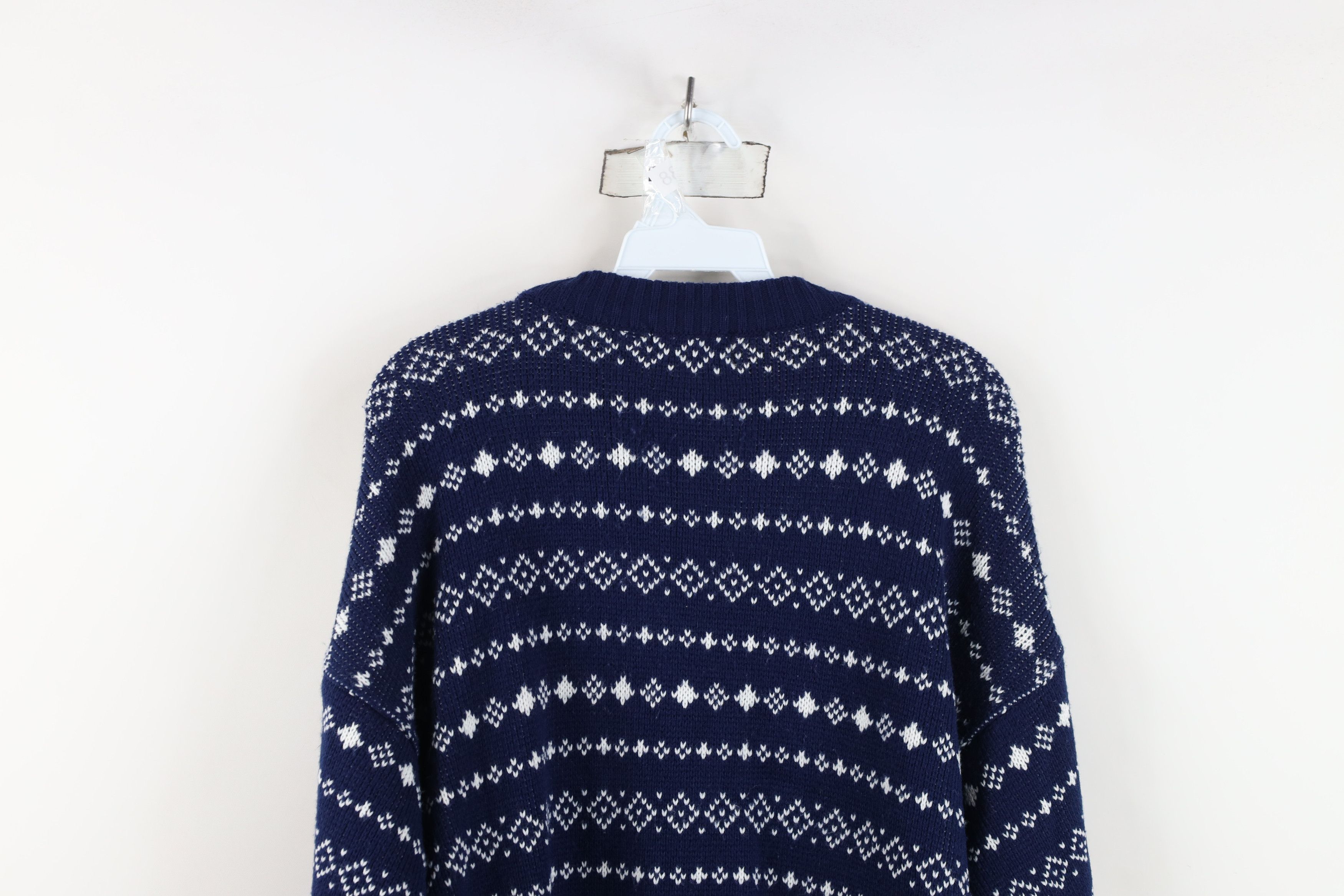 Vintage Vintage 90s Streetwear Knit Crewneck Sweater Blue Acrylic Size US S / EU 44-46 / 1 - 8 Thumbnail