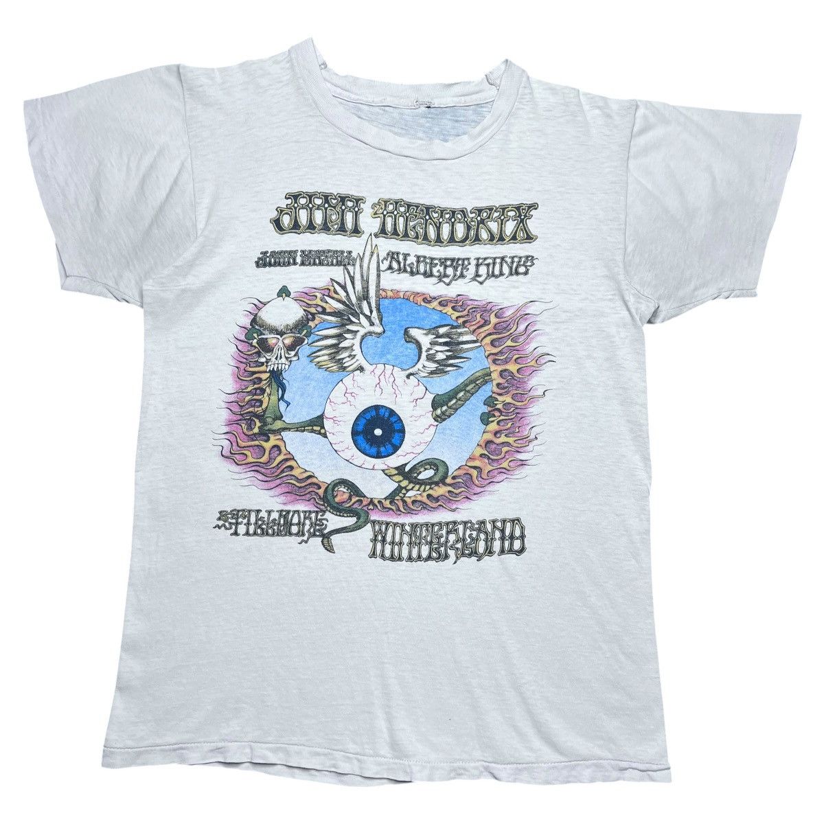 Band Tees 1973 Jimi Hendrix Winterland Eyeball Rick Griffin Art TShirt Size US M / EU 48-50 / 2 - 1 Thumbnail