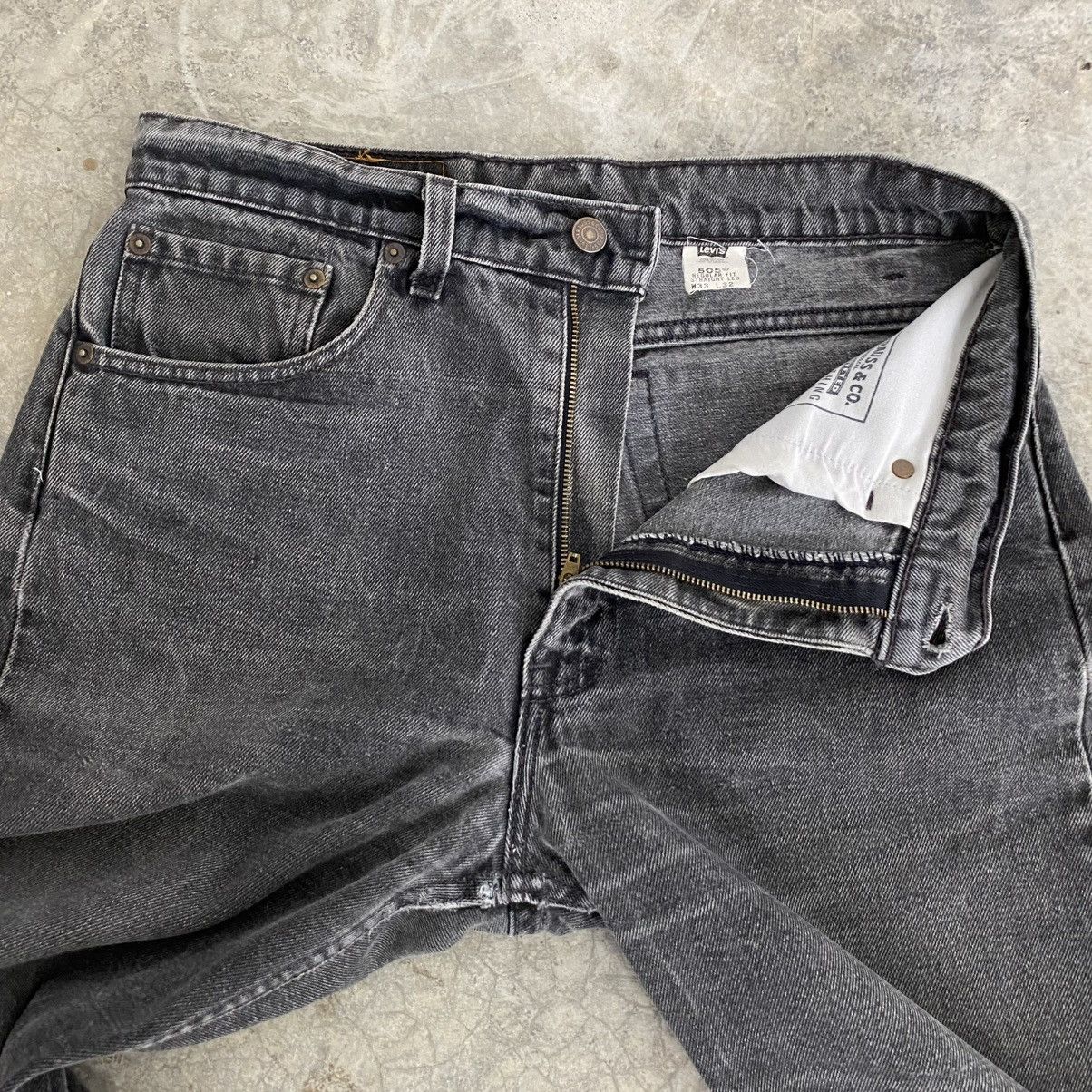 Levi's Vintage 90’s Levis 505 Faded Black Straight Leg Denim Size US 32 / EU 48 - 8 Thumbnail