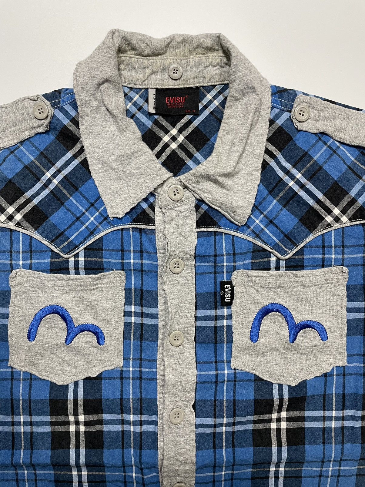Evisu Vintage Evisu evis shirt button up embroidery pocket Size US M / EU 48-50 / 2 - 5 Thumbnail