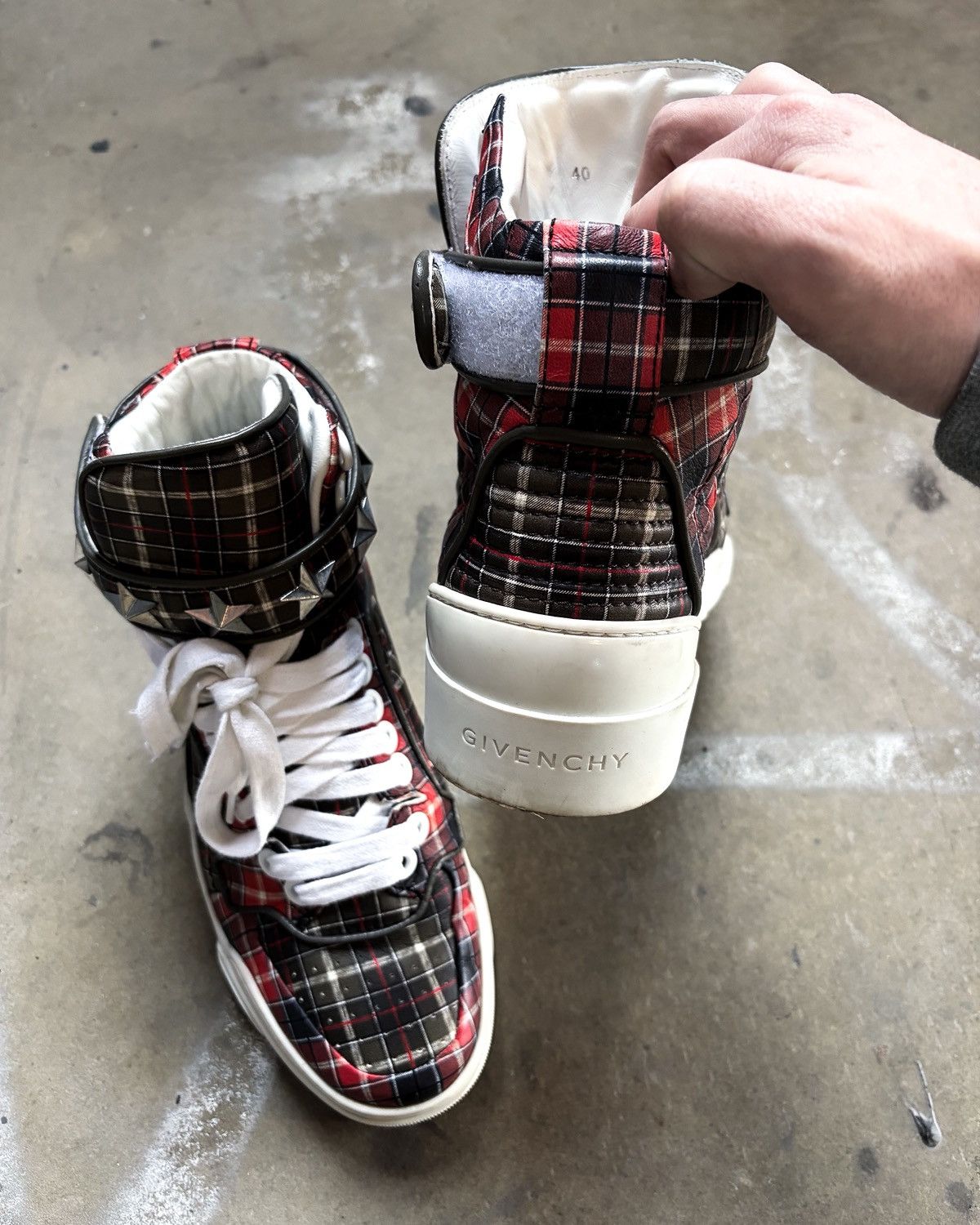 Givenchy S/S14 PLAID TYSON HIGH TOP Size US 7 / EU 40 - 7 Thumbnail