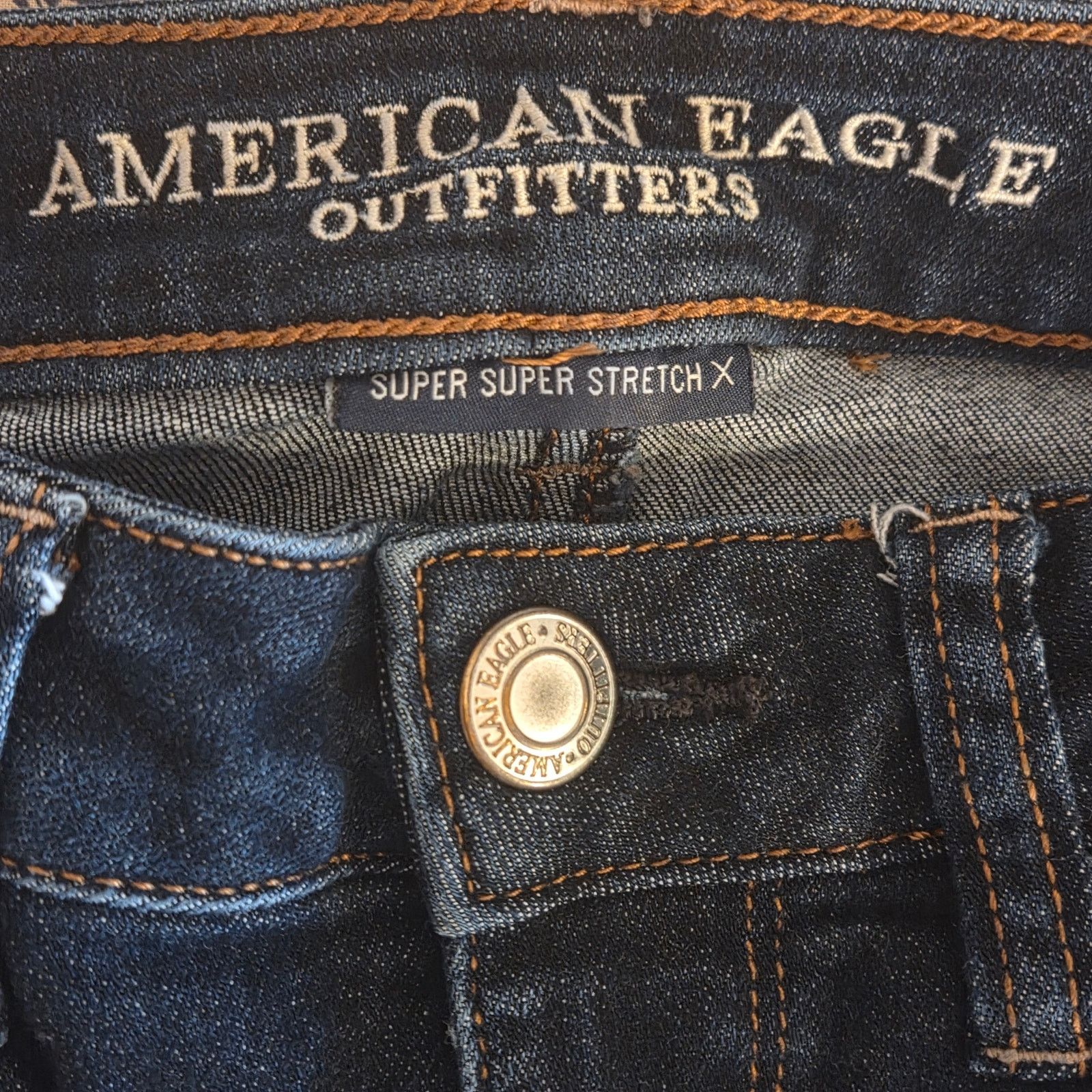 American Eagle Outfitters American Eagle Navy Blue Super Stretch Women's Jeans Size 27" / US 4 / IT 40 - 5 Thumbnail