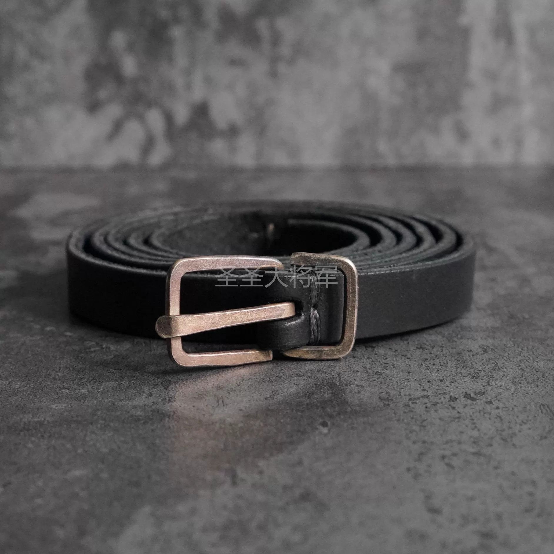 Ma+ M.A+ Maurizio Amadei Narrow Vintage Cross Silver Buckle Belt Size 32 - 4 Thumbnail