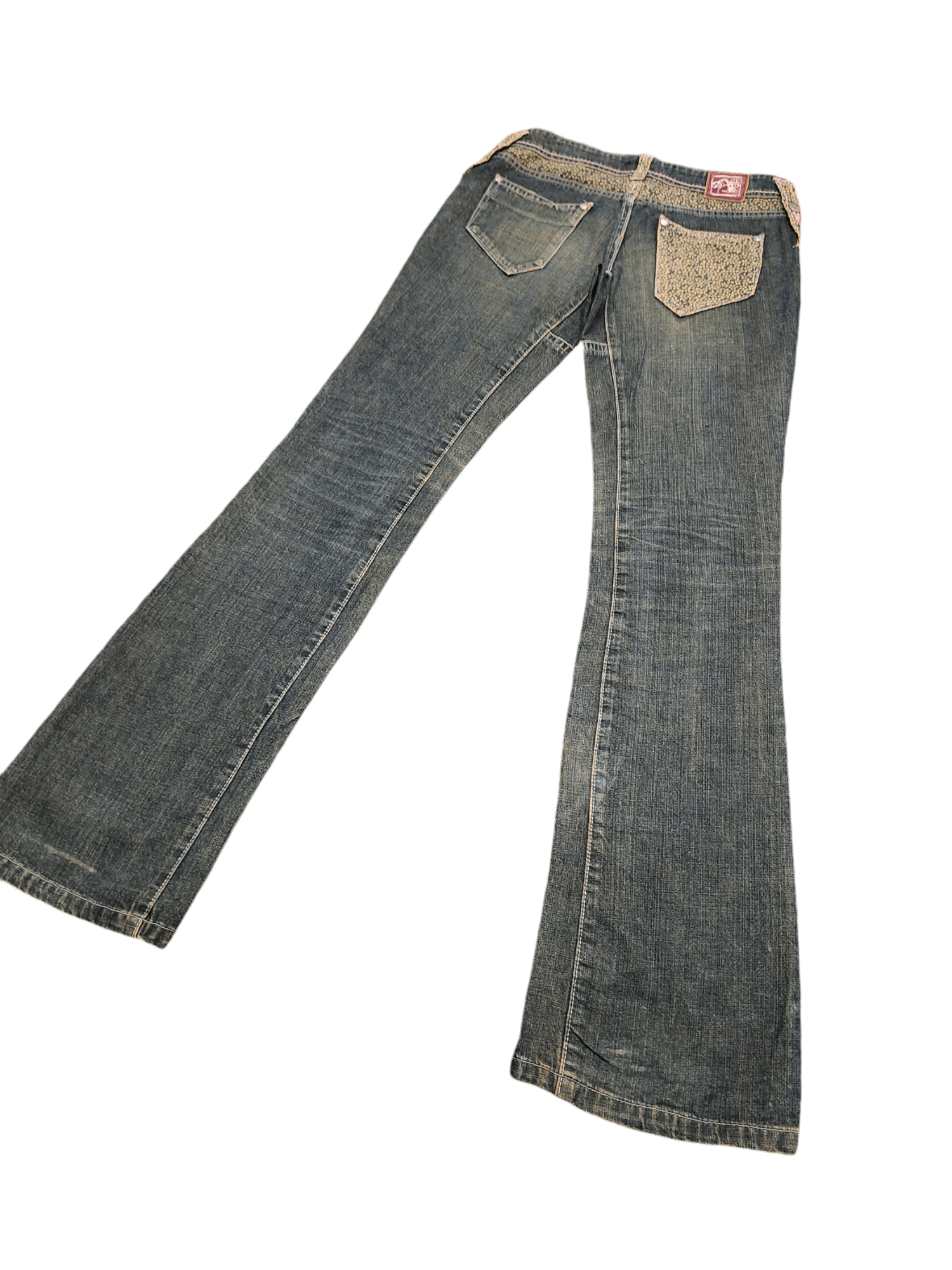 If Six Was Nine Flare Jeans Kyoto Homay Clawmark Faded Low Rise Bootcut Y2k Size US 28 / EU 44 - 14 Thumbnail