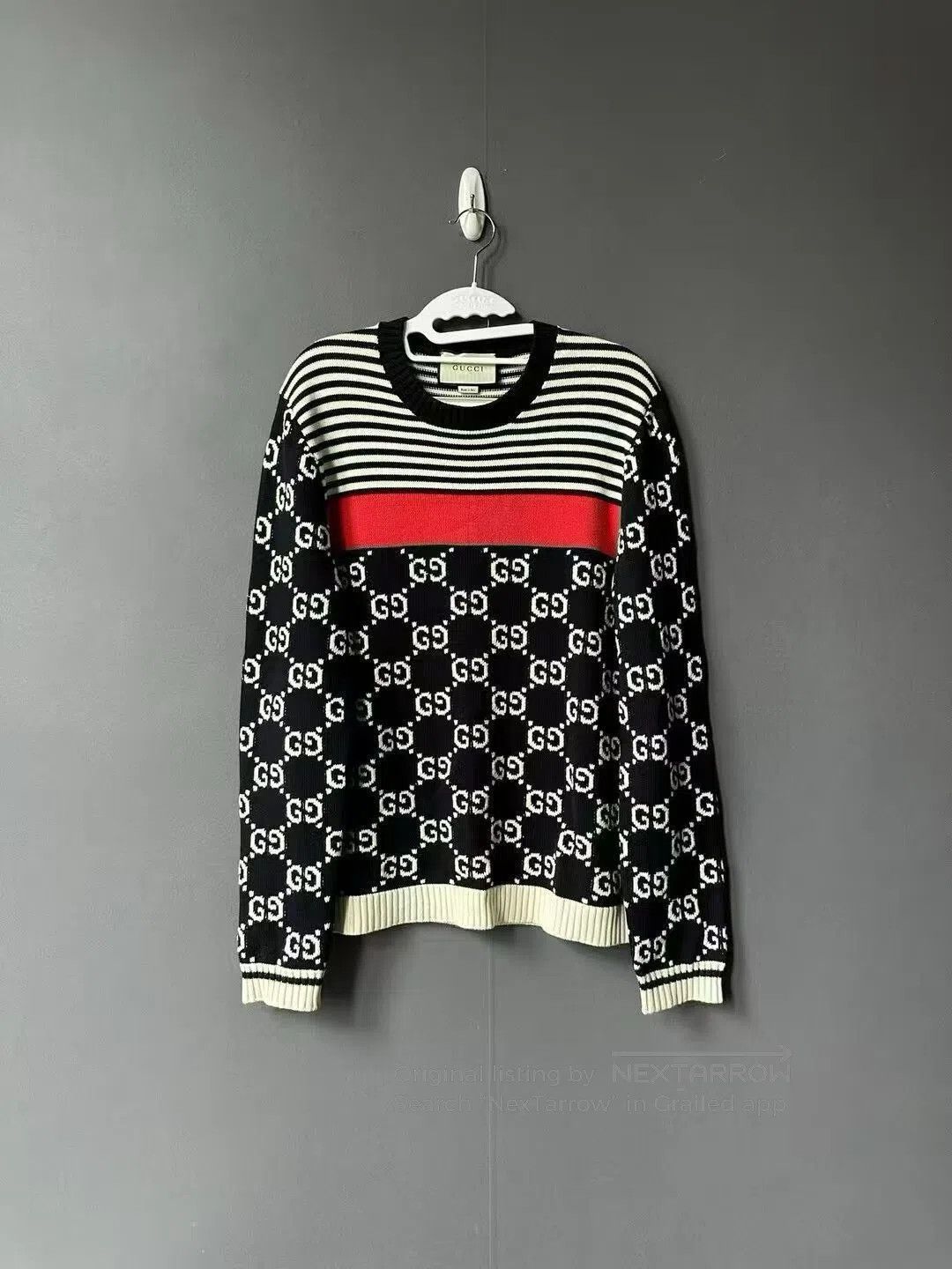 Gucci Guicci Printed Patchwork Knit Sweater| Size US S / EU 44-46 / 1 - 1 Thumbnail