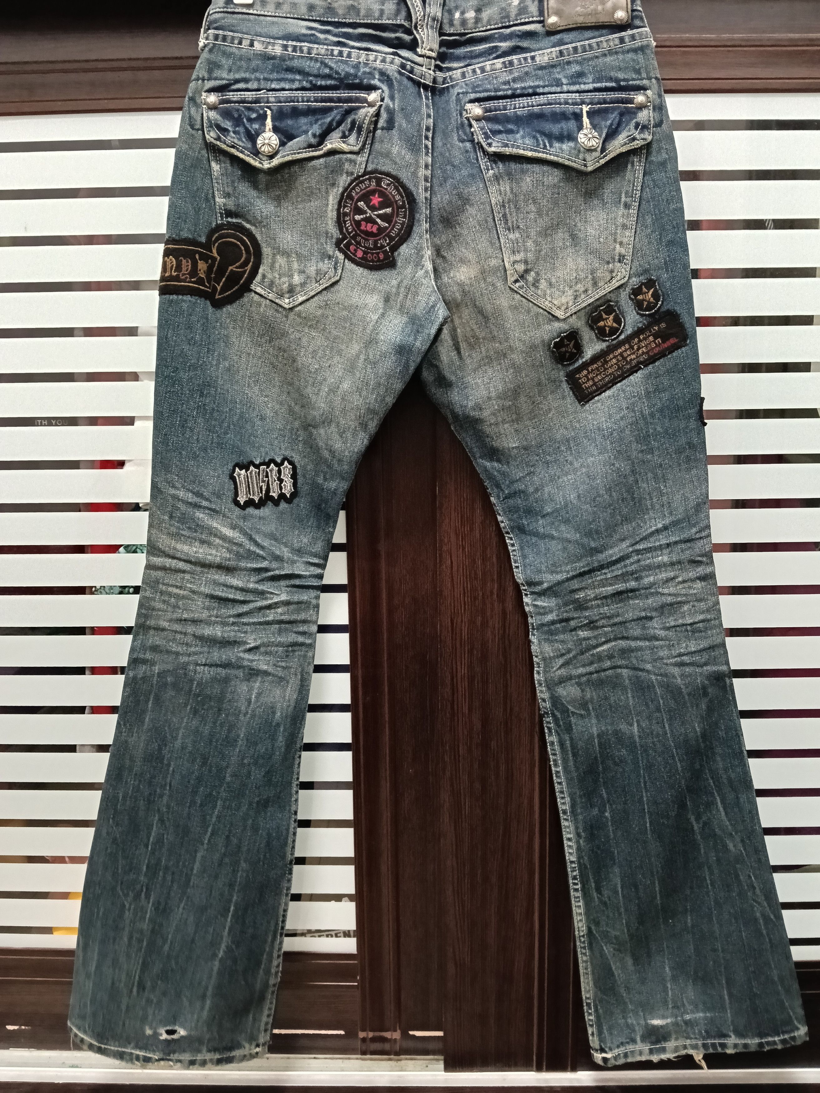 Le Grande Bleu (L.G.B.) 💥Flared Bootcut Trim.Co.Ltd Rock & Love Japanese Denim💥 Size US 29 - 9 Thumbnail