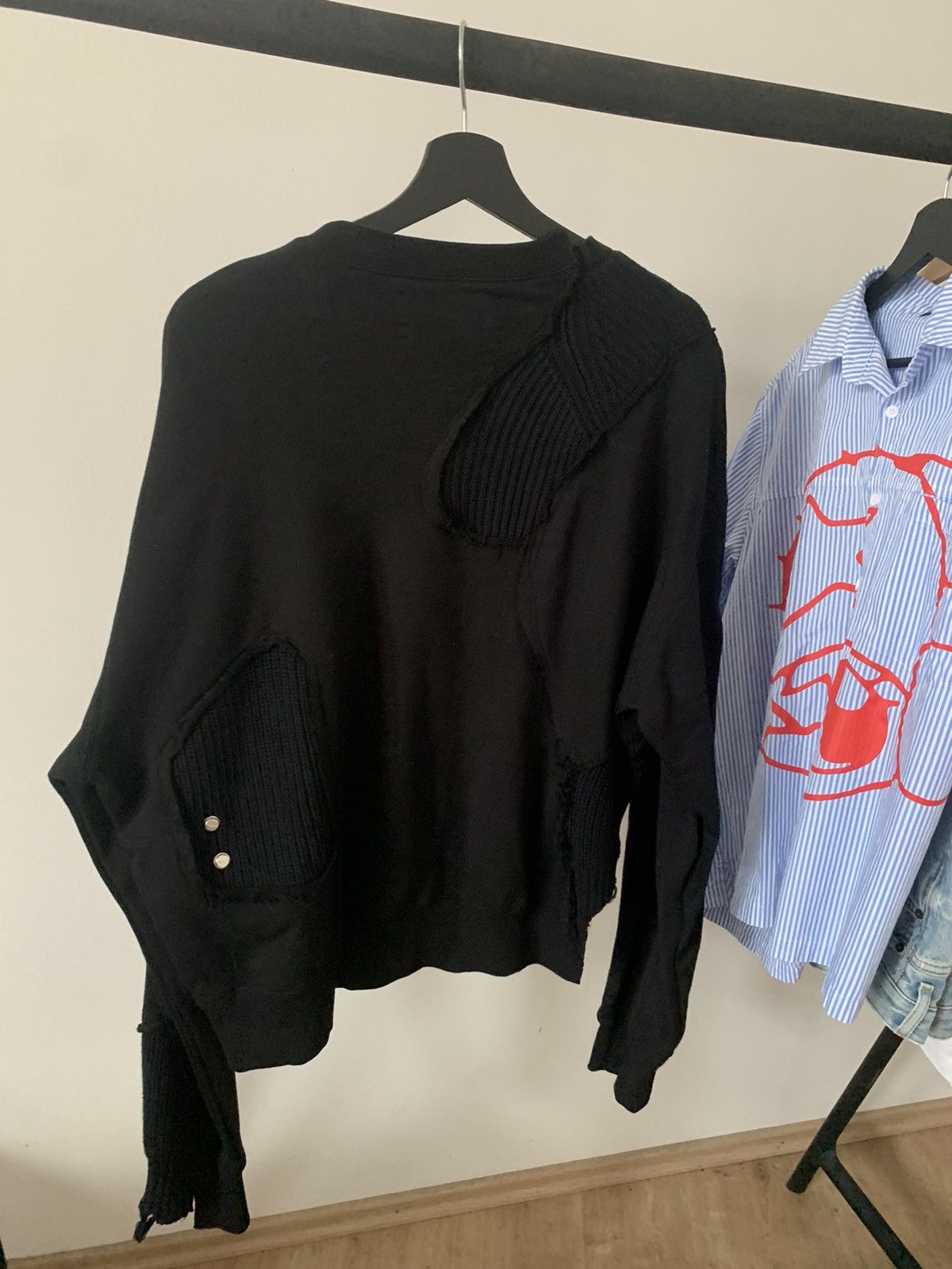 C2H4 C2H4 Filtered Reality Distressed Panelled Crewneck Size US M / EU 48-50 / 2 - 5 Thumbnail