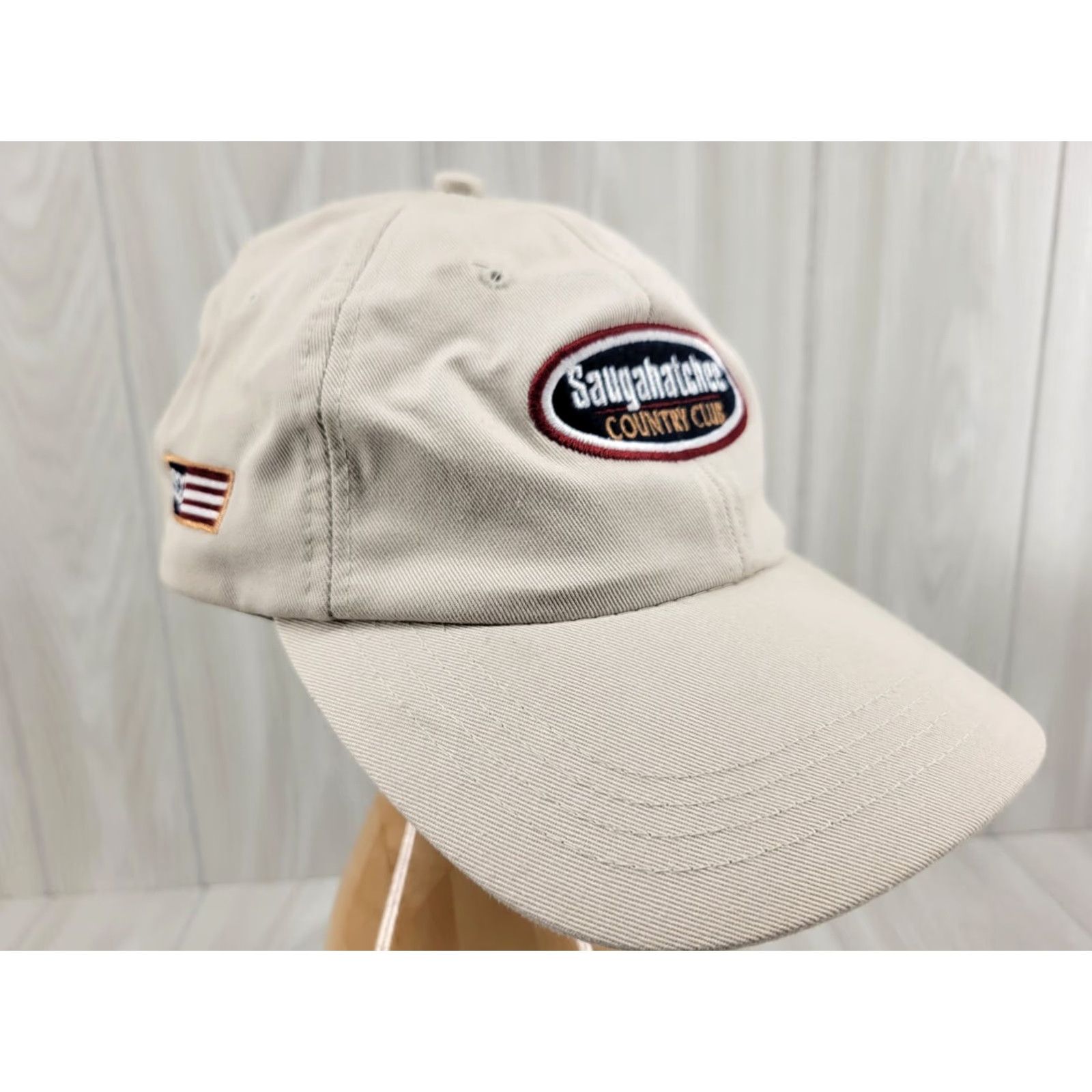 Vintage Ahead Saugahatchee Country Club Hat Golf Hat Men Adj Khaki Golf Hat Vintage No N/A Size ONE SIZE - 3 Thumbnail
