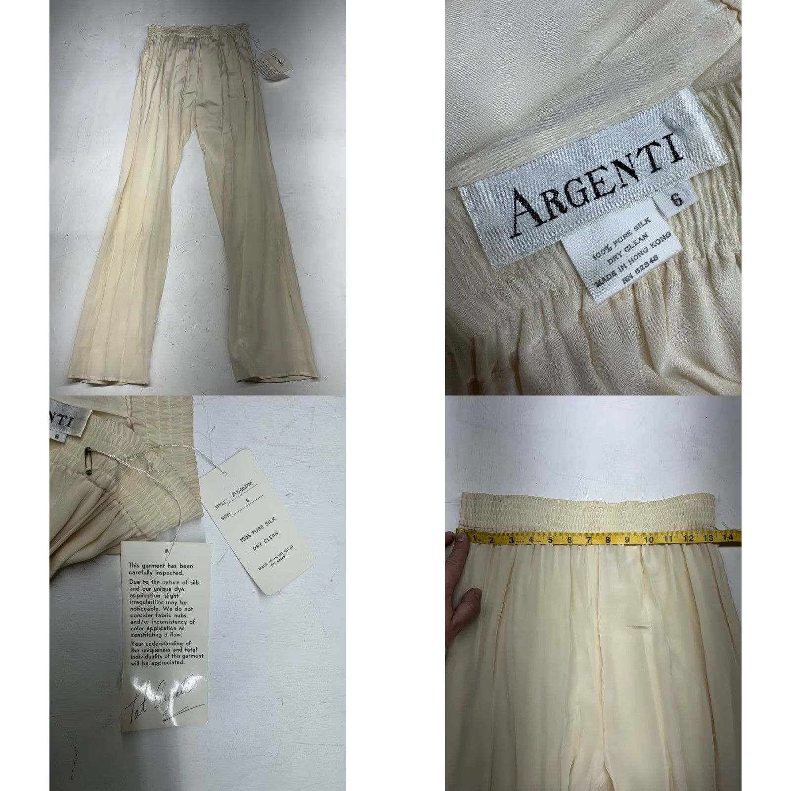Vintage VINTAGE 80s Beaded Silk Floral Pajama Lounge Suit Argenti Ivory Women's M Silk Boho Cream Sequin Floral 1980s Womens Size M / US 6-8 / IT 42-44 - 8 Thumbnail