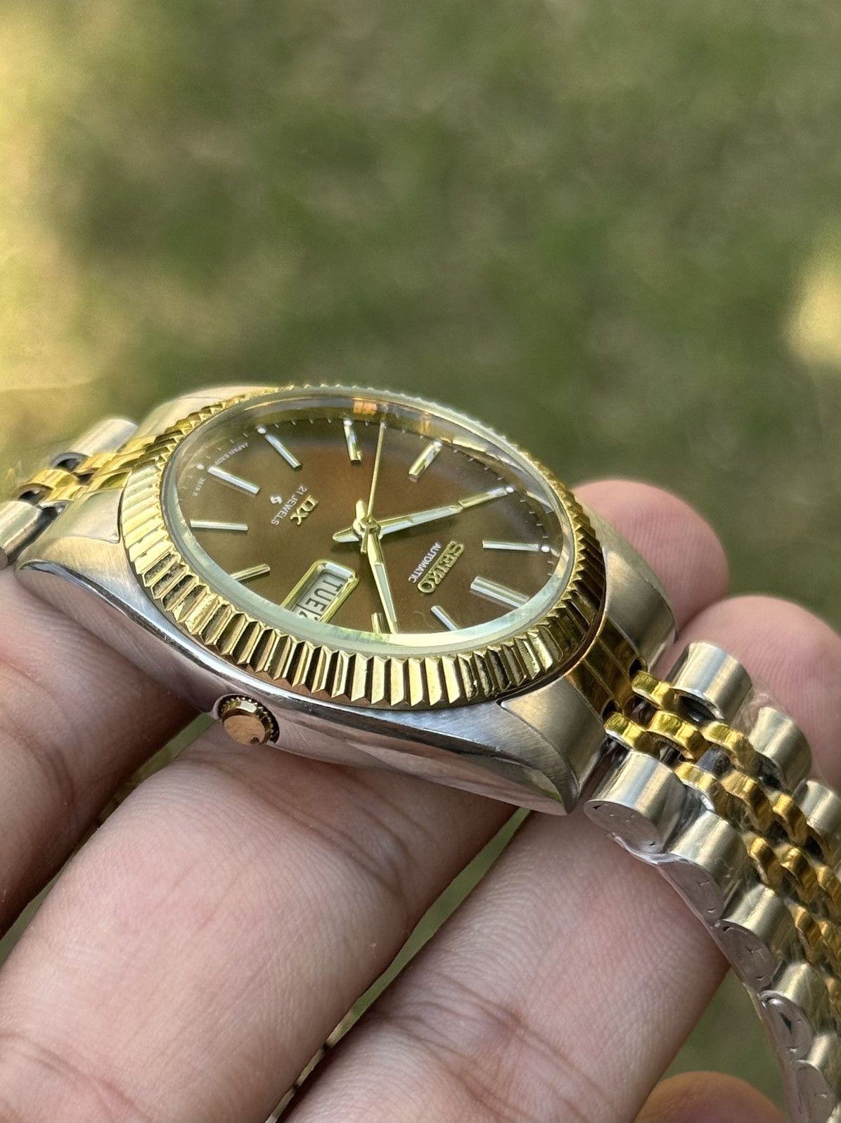 Seiko Seiko 5 DX Fluted Bezel Automatic 6309 Japanese mens Watch Size 36 - 5 Thumbnail