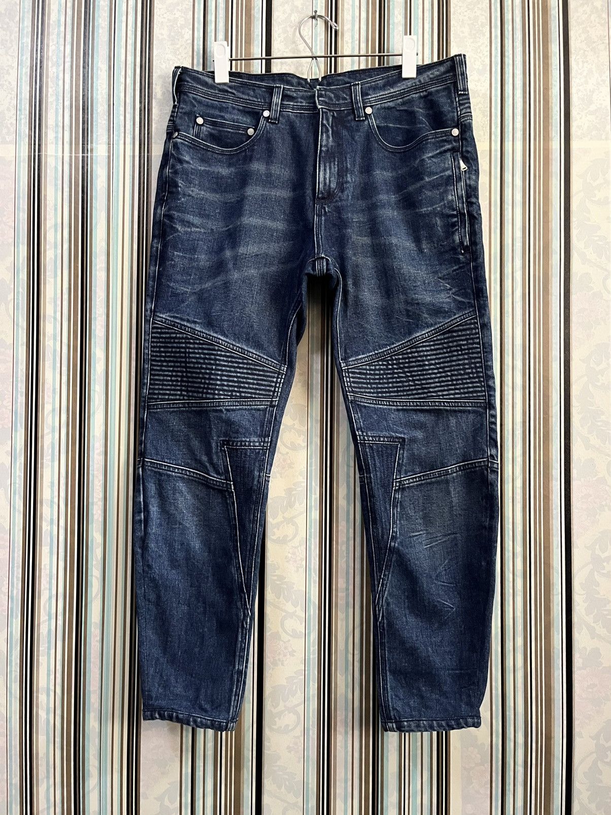 Neil Barrett FW18 neil barret bikers denim regular slim #H2 Size US 32 / EU 48 - 1 Thumbnail