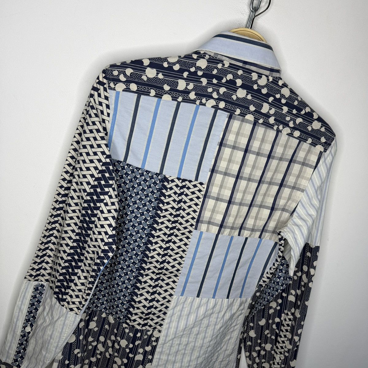 Burberry Burberry Runaway Patchowrk Button Up Shirt Blue Print Size US S / EU 44-46 / 1 - 8 Thumbnail