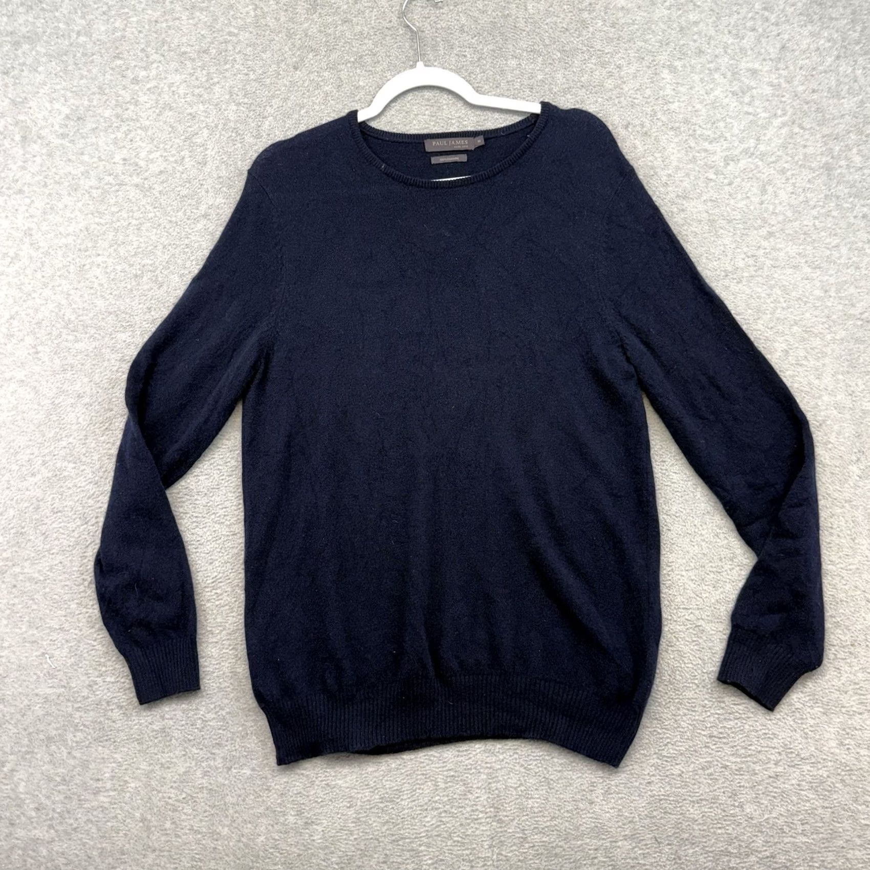 Paul Stuart Paul James Sweater Mens M Blue 100% Cashmere V-Neck Pullover Knit Navy Volvo? Size US M / EU 48-50 / 2 - 2 Thumbnail