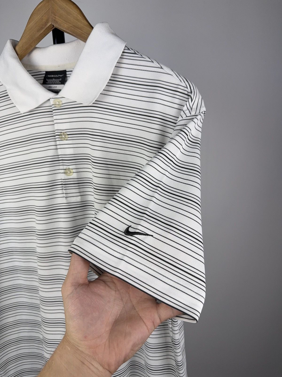 Nike Vintage style Nike Golf Dri Fit striped polos t shirt Size US L / EU 52-54 / 3 - 5 Thumbnail