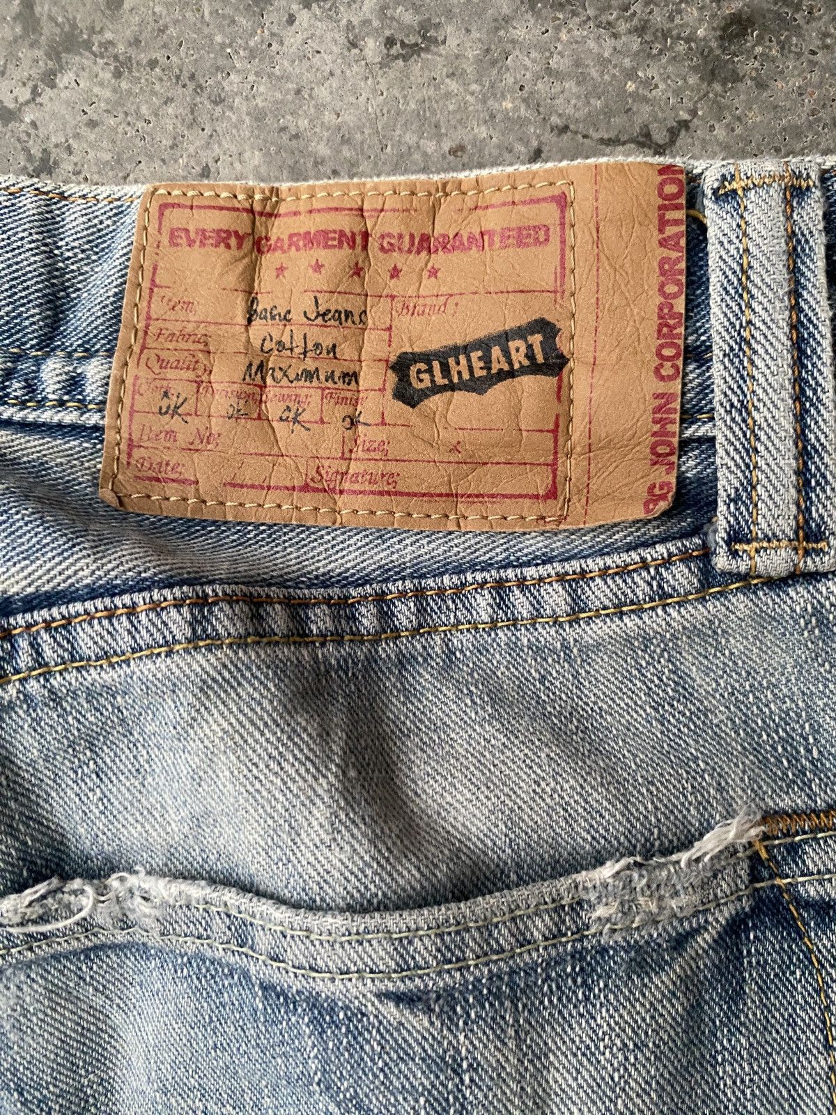 If Six Was Nine × Japanese Brand vintage GL hearts denim pants Size US 31 - 5 Thumbnail