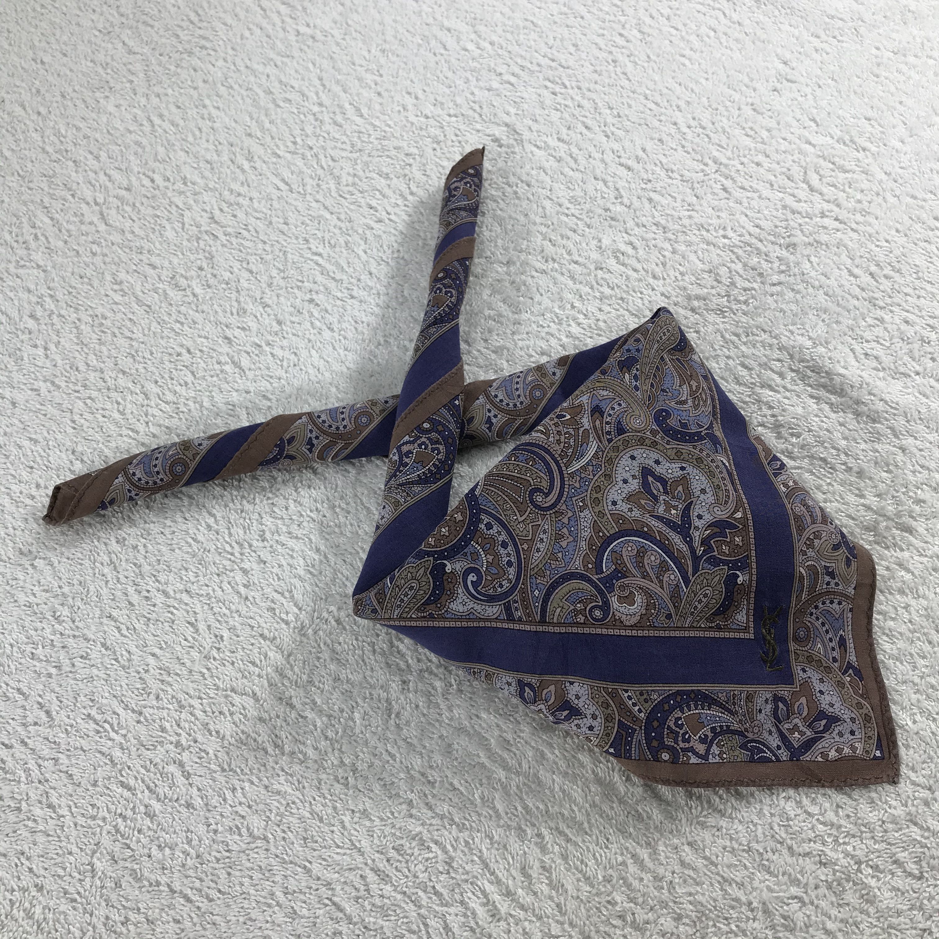Vintage × Yves Saint Laurent Yves Saint Laurent Bandana / Handkerchief /Neckerchief -S097 Size ONE SIZE - 4 Thumbnail
