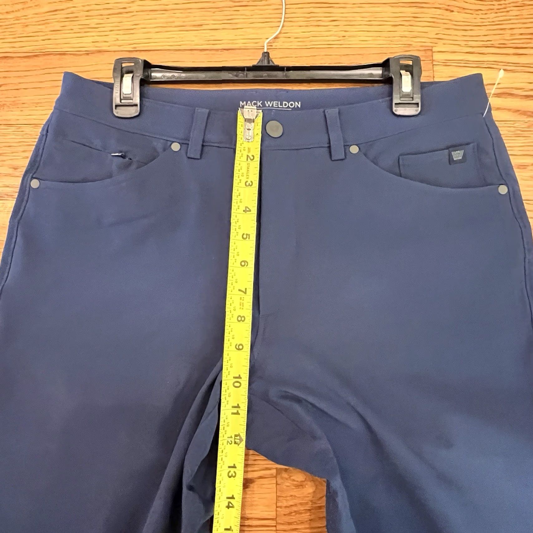 Vintage Mack Weldon Radius 5 Pocket Pant Mens Chino Straight Pant 32 Blue Regular 5-Pocket Design Logo Zipper Button Stretch Pocket Size US 32 / EU 48 - 4 Thumbnail