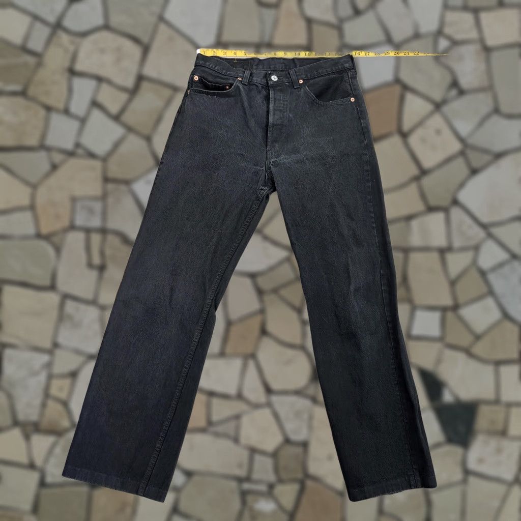 Levi's Levis Jeans Mens Black Straight Denim Faded Wash Mid Rise Inseam 27 30x27 5-Pocket Logo Size US 30 / EU 46 - 1 Thumbnail