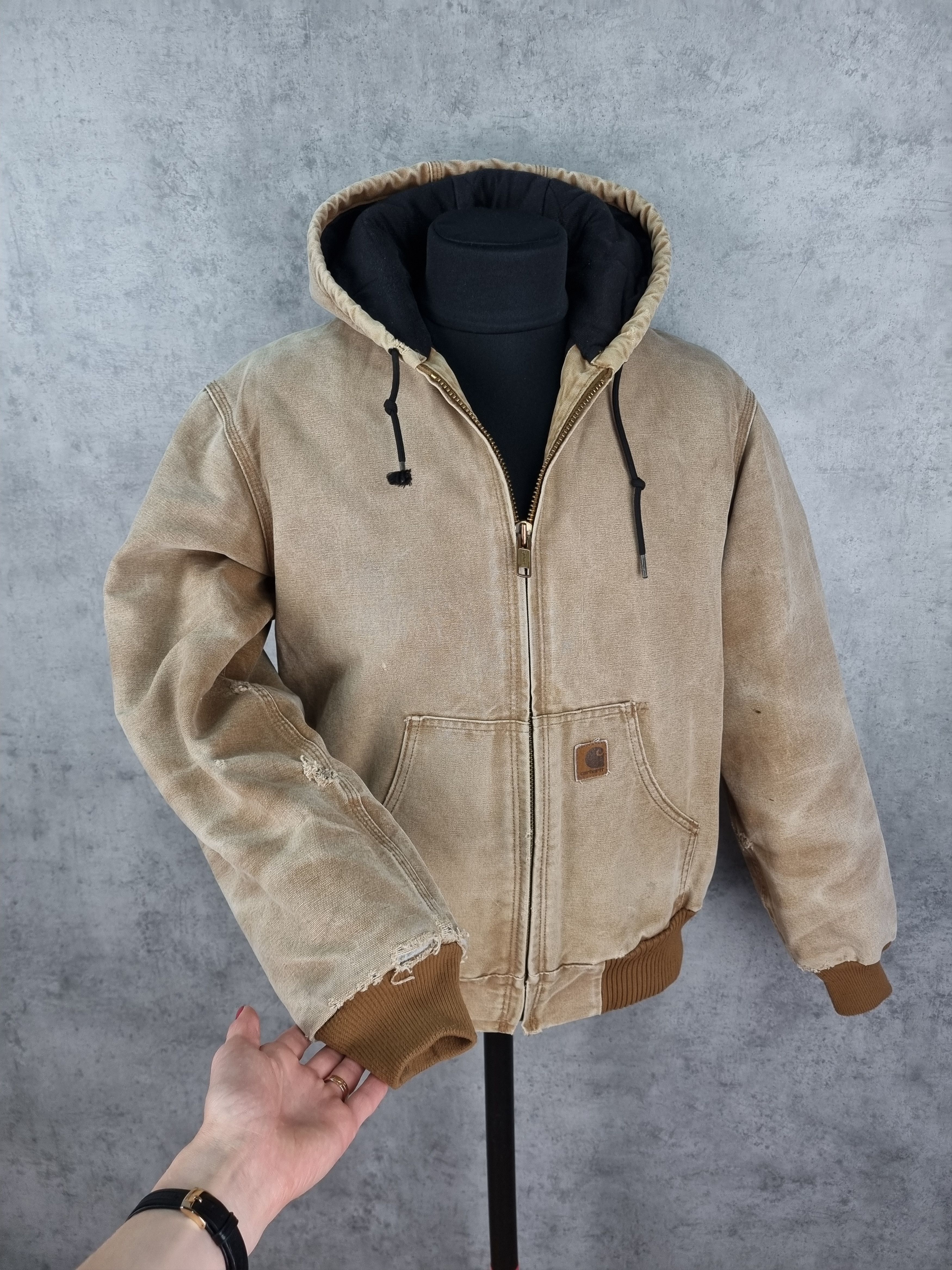 Carhartt Very Destroyed Ripped Dirty Distressed Carhartt Faded Jacket Size US L / EU 52-54 / 3 - 1 Thumbnail