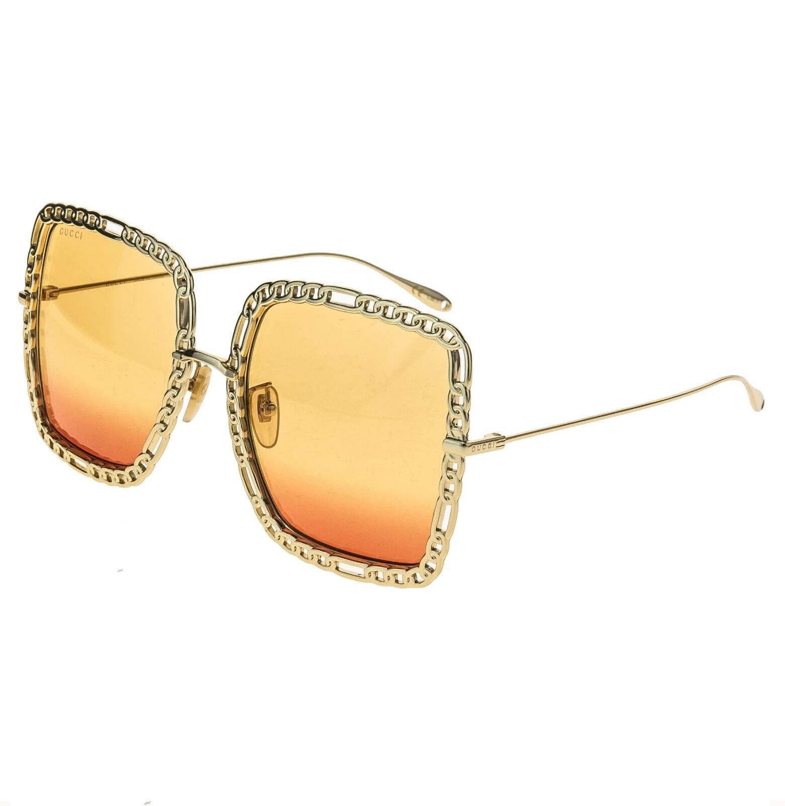 Gucci GUCCI GG1033S 1033 Gold Orange Chain Necklace Pearl Pendant Size ONE SIZE - 4 Thumbnail