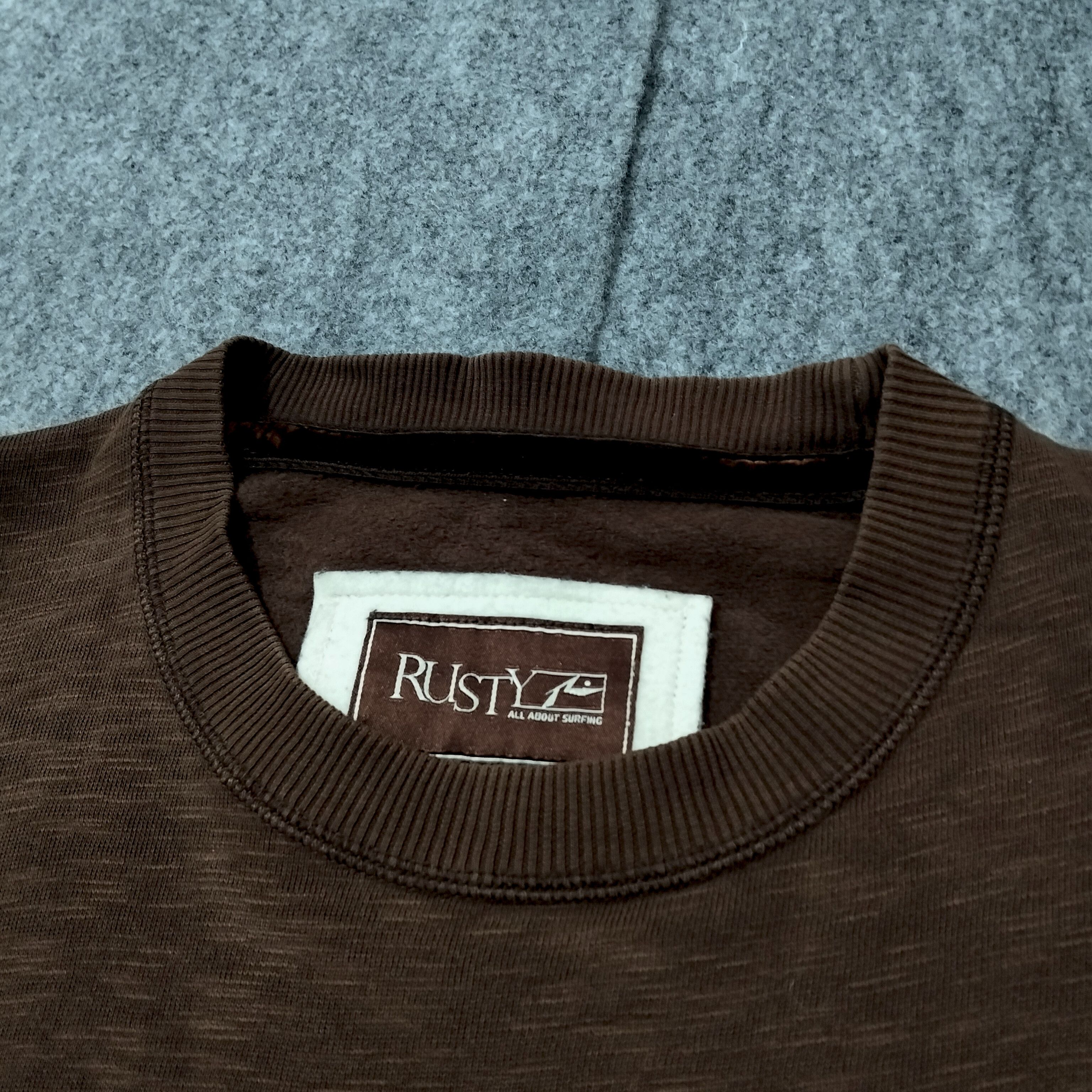 Rusty × Vintage 🔥 90s RUSTY All About Surfing Crewneck Sweatshirt 🔥 Size US L / EU 52-54 / 3 - 3 Thumbnail