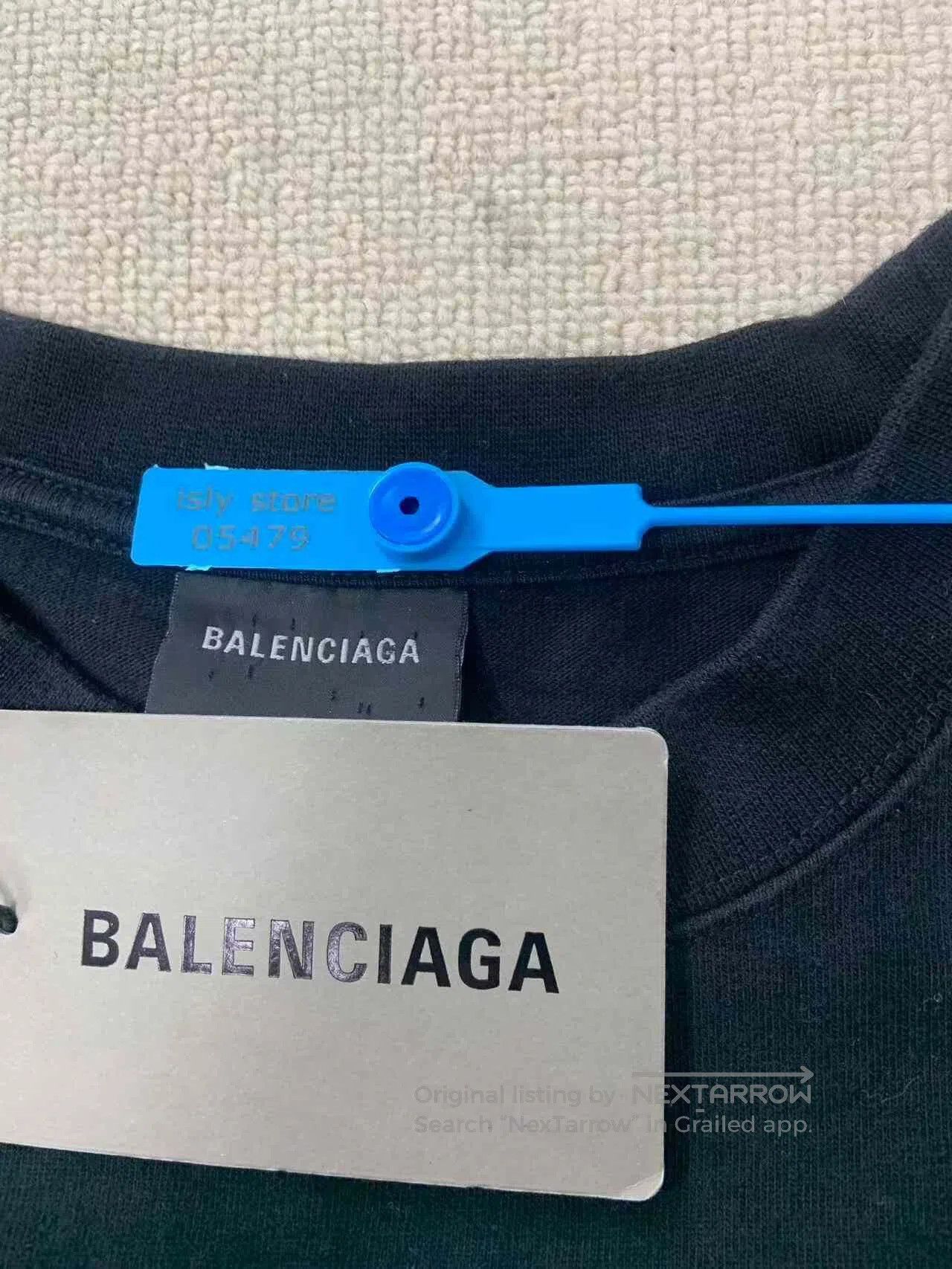 Balenciaga Balenciaga Logo Print Crewneck Short Sleeve T-shirt. Size XXS / US 00 / IT 34 - 5 Thumbnail