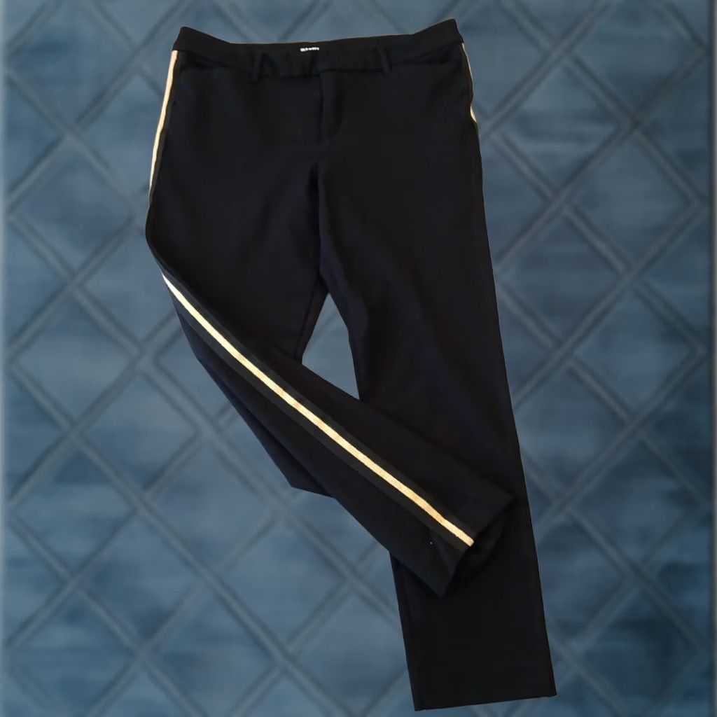 Old Navy Old Navy Pixie Ankle Pants Womens Size 10 Black Tuxedo Striped Crop Pockets Stretch Regular Straight 25.5in Inseam Mens? Womens Size 32" / US 10 / IT 46 - 1 Thumbnail
