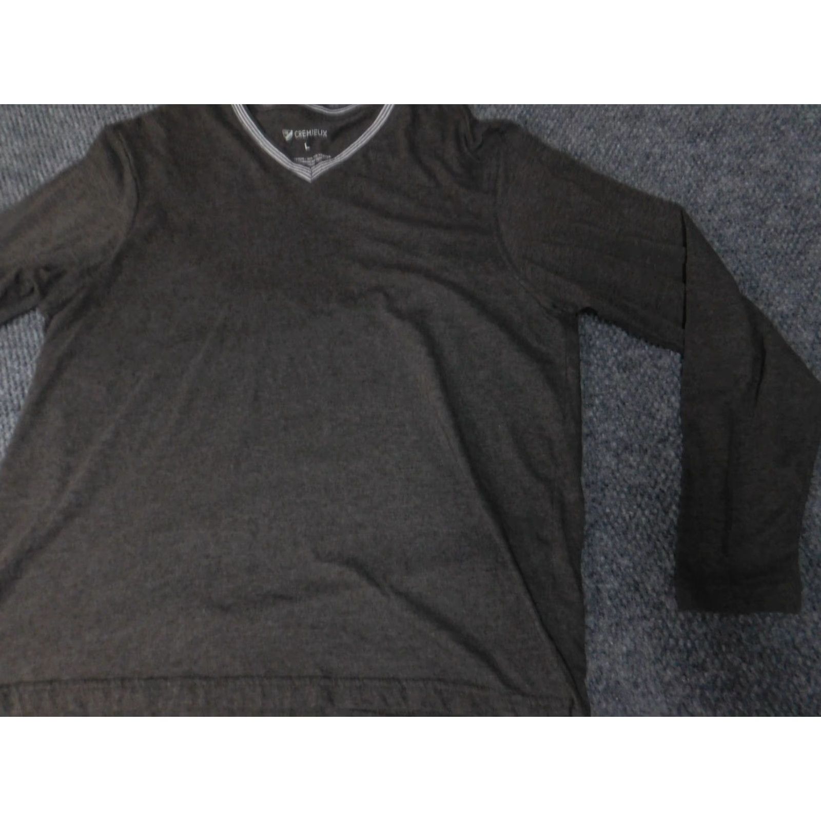 Cremieux Cremieux Mens Sweater Pullover V-Neck Long Sleeve Brown Large L Knit Cotton Polyester Stretch Button Logo UK London Modern 90s? Size US L / EU 52-54 / 3 - 3 Thumbnail