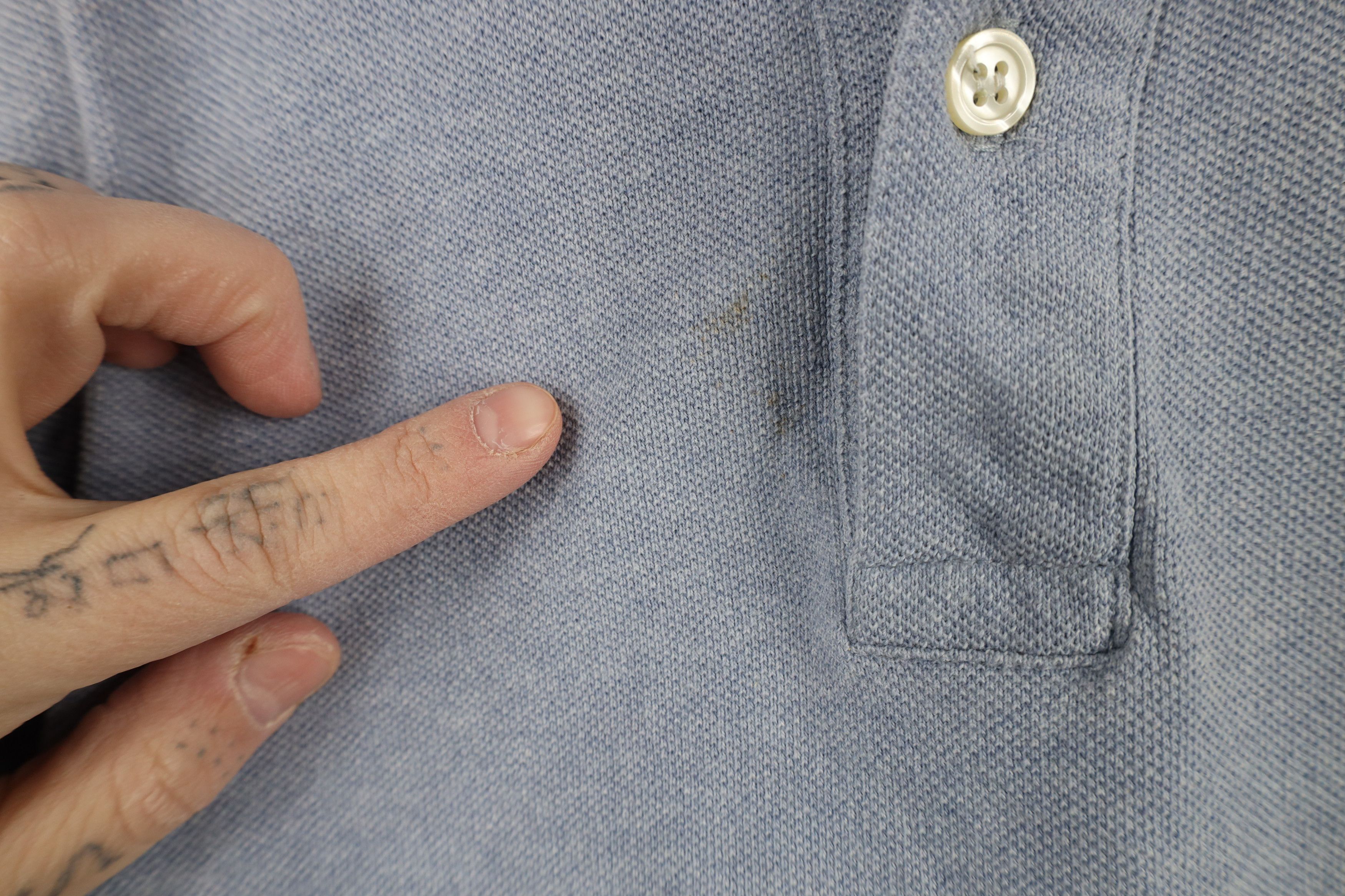 J.Crew × Vintage Vintage 90s J Crew Blank Collared Polo Shirt Blue USA Size US XXL / EU 58 / 5 - 5 Thumbnail