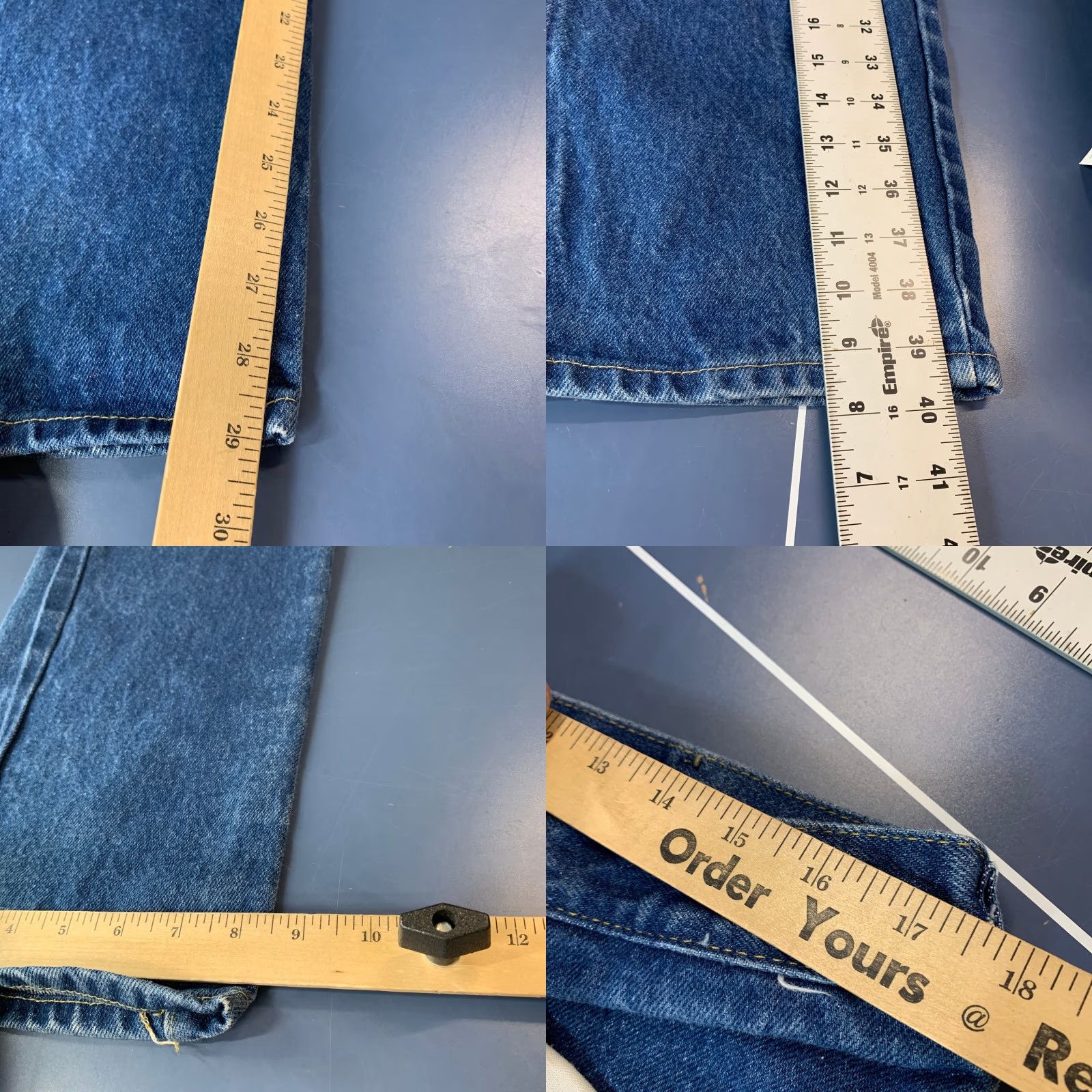 Lee VINTAGE Lee Denim Jeans Mens 35x29 Blue Straight Fit 35 29 90s United States Denim Jeans Mens Blue Straight Fit 90s Size US 35 - 9 Thumbnail