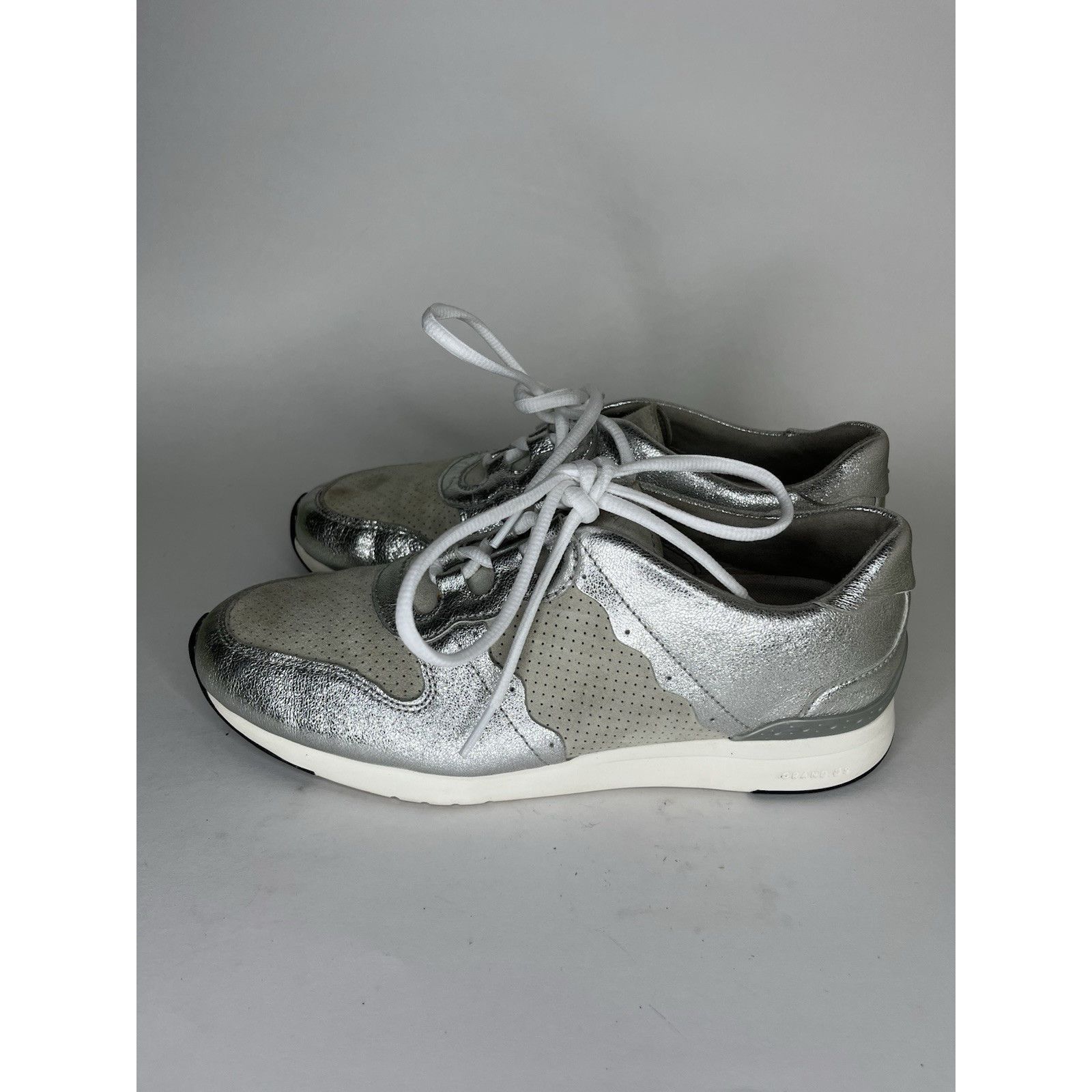 Cole Haan Cole Haan Grand Pro Silver Casual Lace Up Sneakers Shoes Wom Size US 9 / IT 39 - 3 Thumbnail