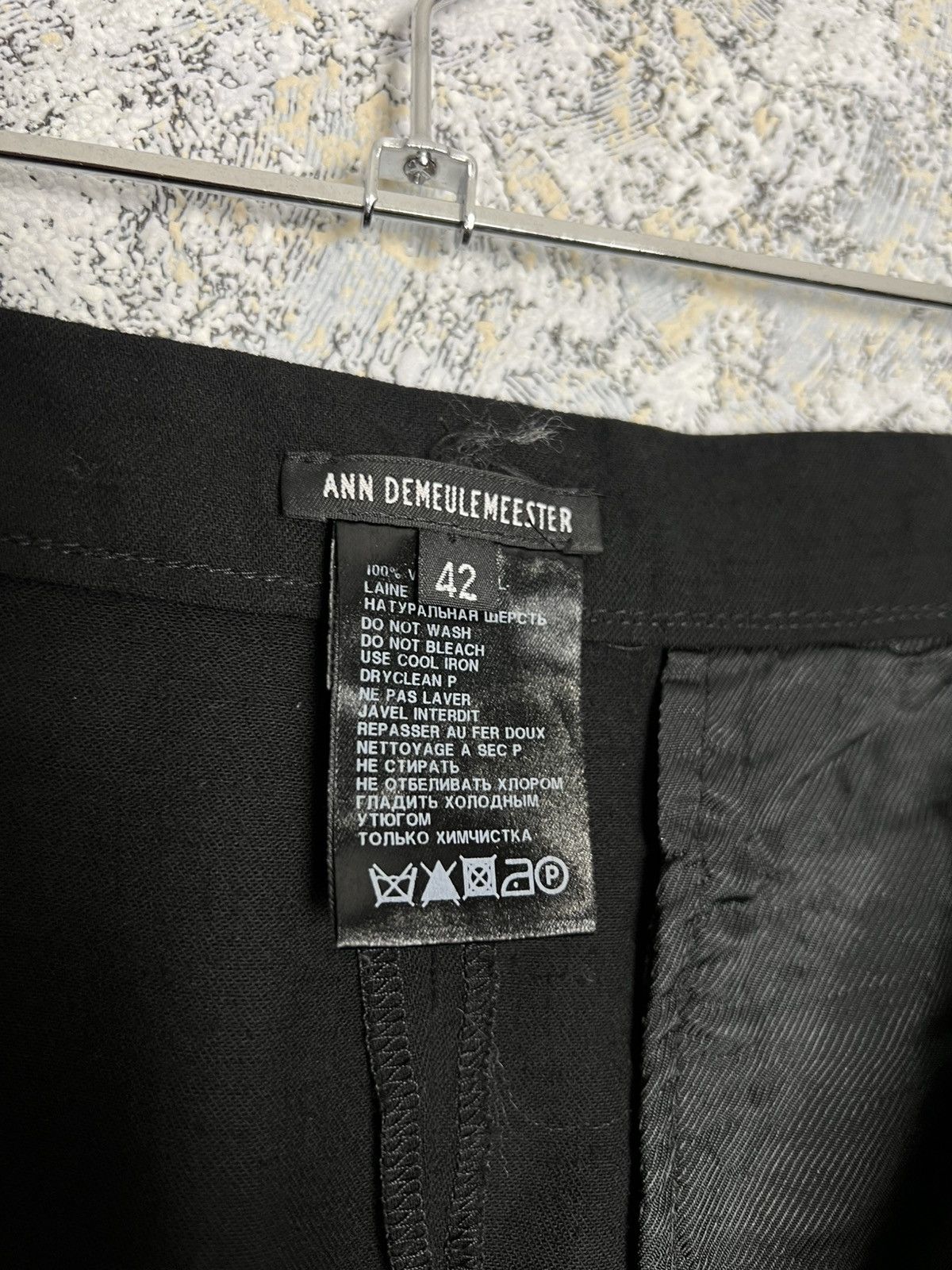 Ann Demeulemeester Ann Demeulemeester Skirt Black 100% Wool Slouchy Pockets 42 Size 28" / US 6 / IT 42 - 8 Thumbnail