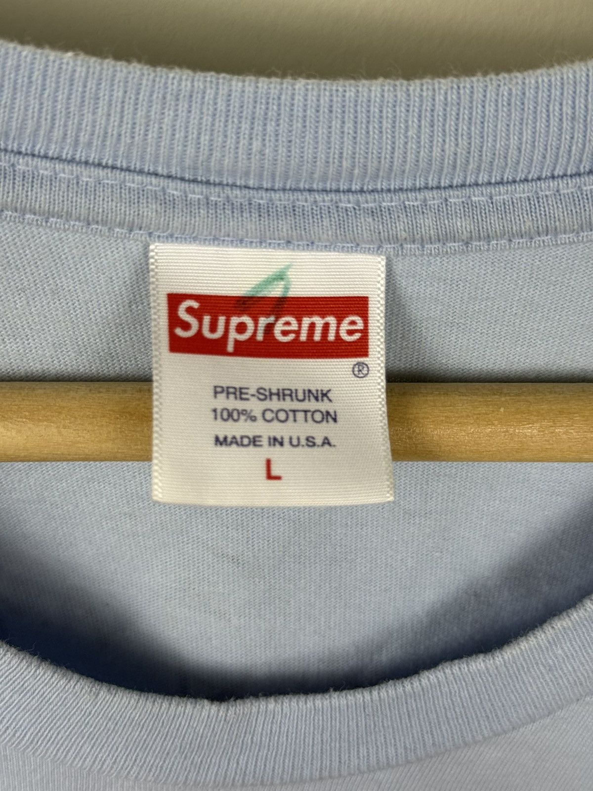 Supreme Supreme “Wake The World” Tee Light Blue — Size L Made in USA Size US L / EU 52-54 / 3 - 3 Thumbnail