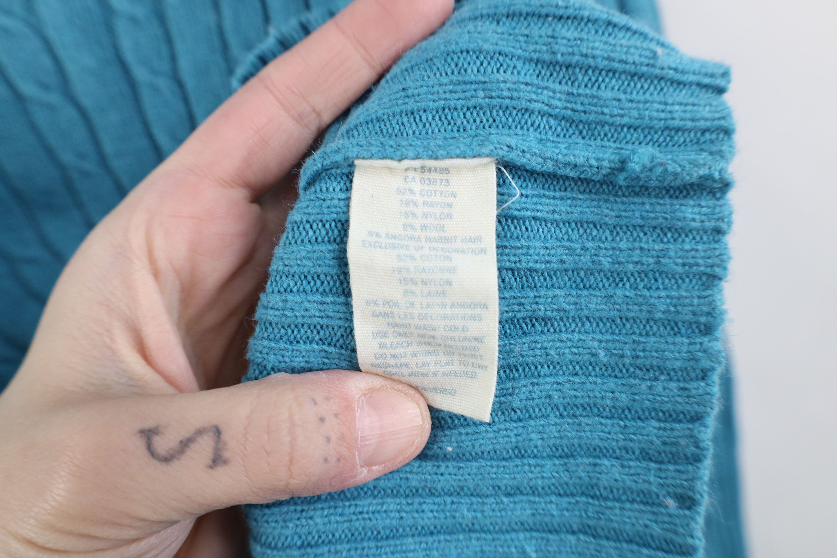 American Eagle Outfitters Vintage 90s Y2K American Eagle Angora Wool Cable Sweater Size M / US 6-8 / IT 42-44 - 8 Thumbnail
