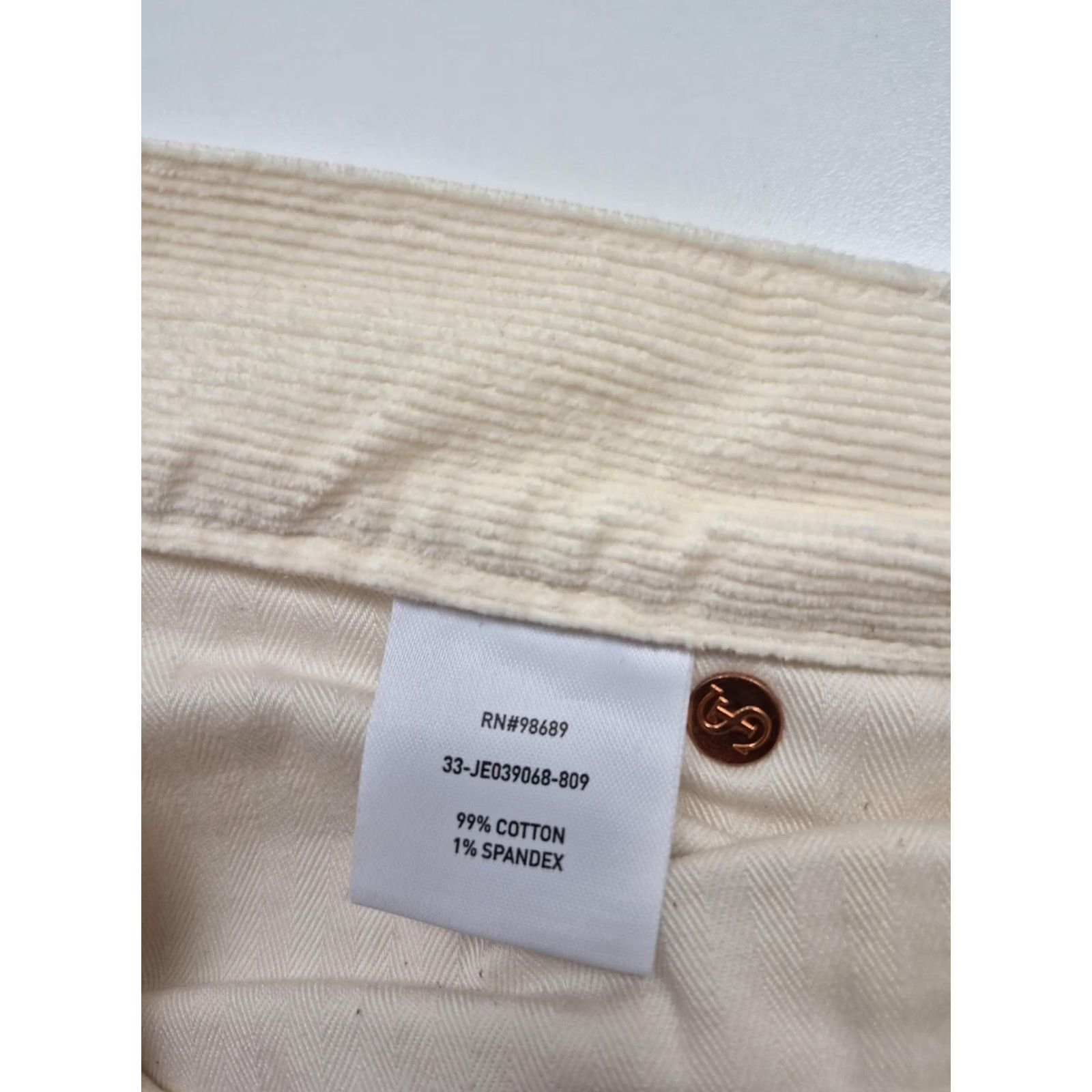 Todd Snyder Todd Snyder Pants Mens 31x30 White Corduroy Chino Slim Fit Stretch Casual Size US 31 - 6 Thumbnail