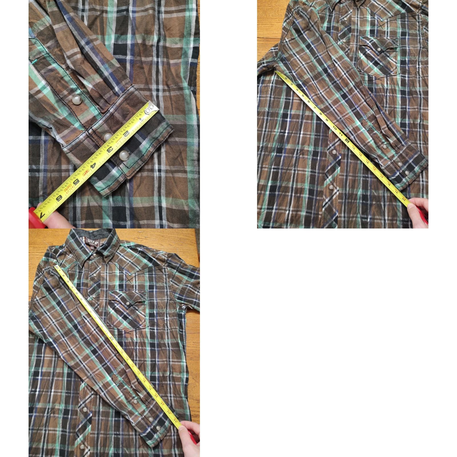 Vintage VINTAGE Cowboy Up Western Brown Plaid Pearl Snap Shirt Mens Large Casual Western Size US L / EU 52-54 / 3 - 8 Thumbnail