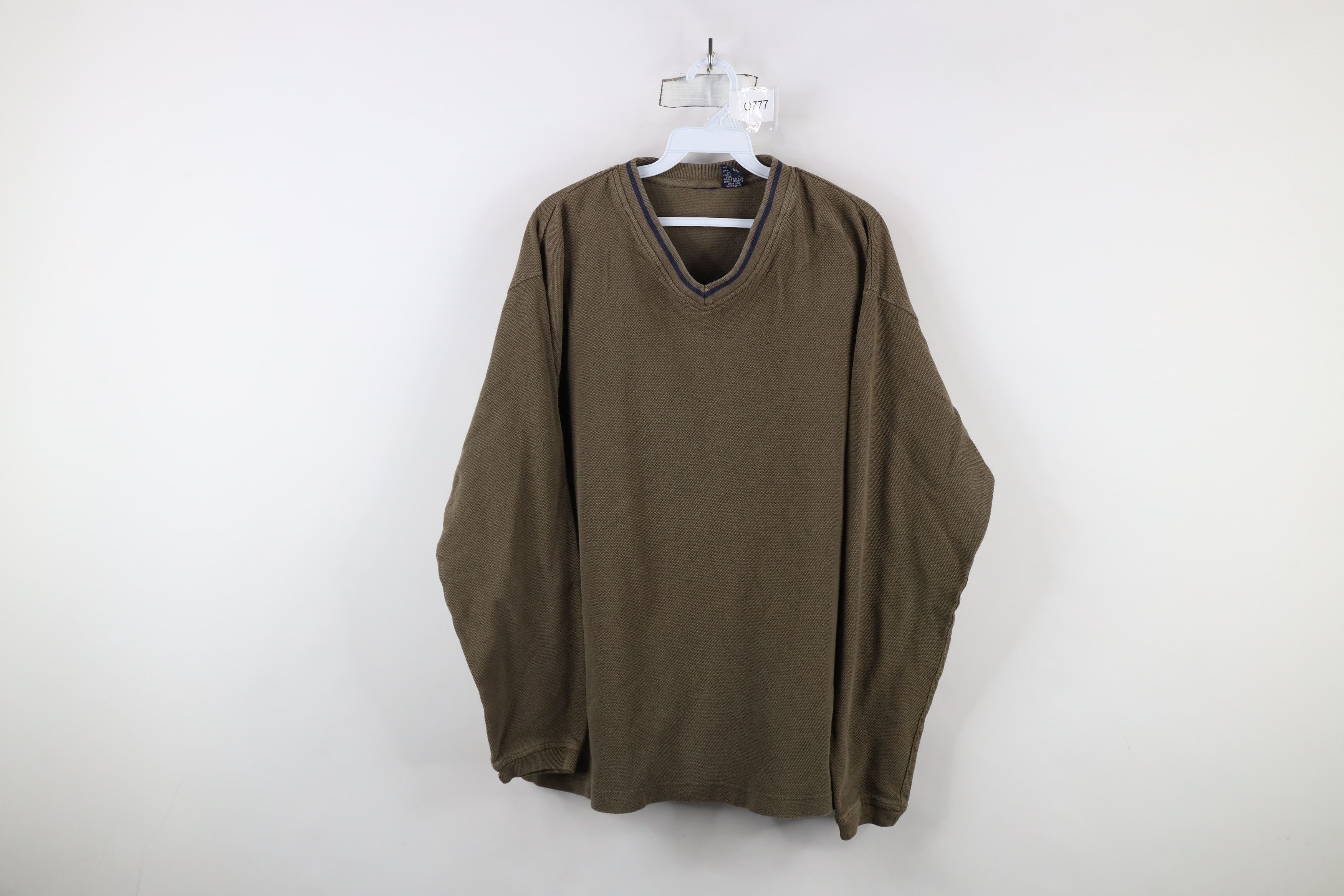 Vintage Vintage 90s Thermal Knit Heavyweight Long Sleeve T-Shirt Size US L / EU 52-54 / 3 - 1 Thumbnail