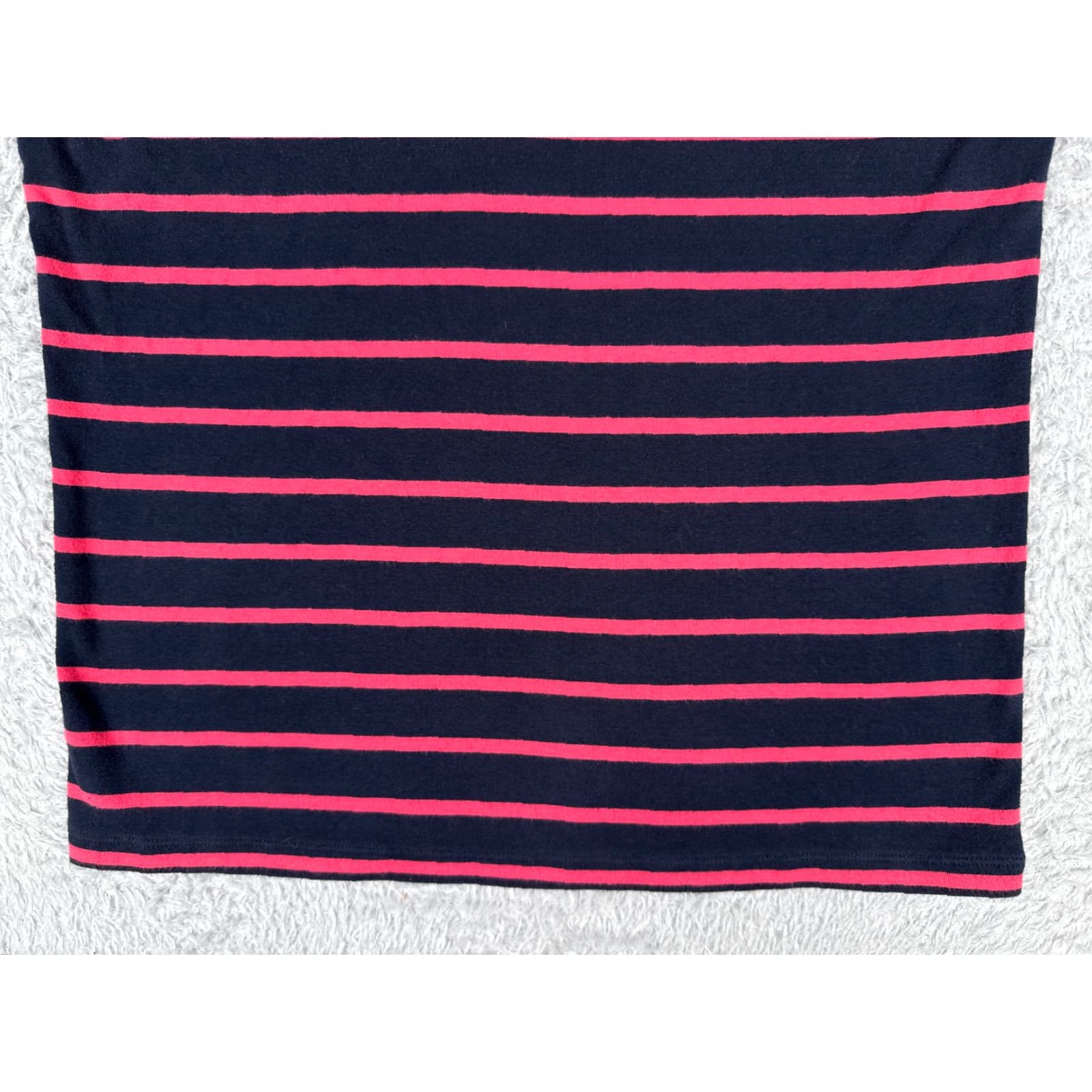 Tommy Hilfiger VINTAGE Tommy Hilfiger T-Shirt Juniors XL Pink Blue Stripe Short Sleeve Cotton V-Neck Casual All Seasons Women Size XL / US 12-14 / IT 48-50 - 5 Thumbnail