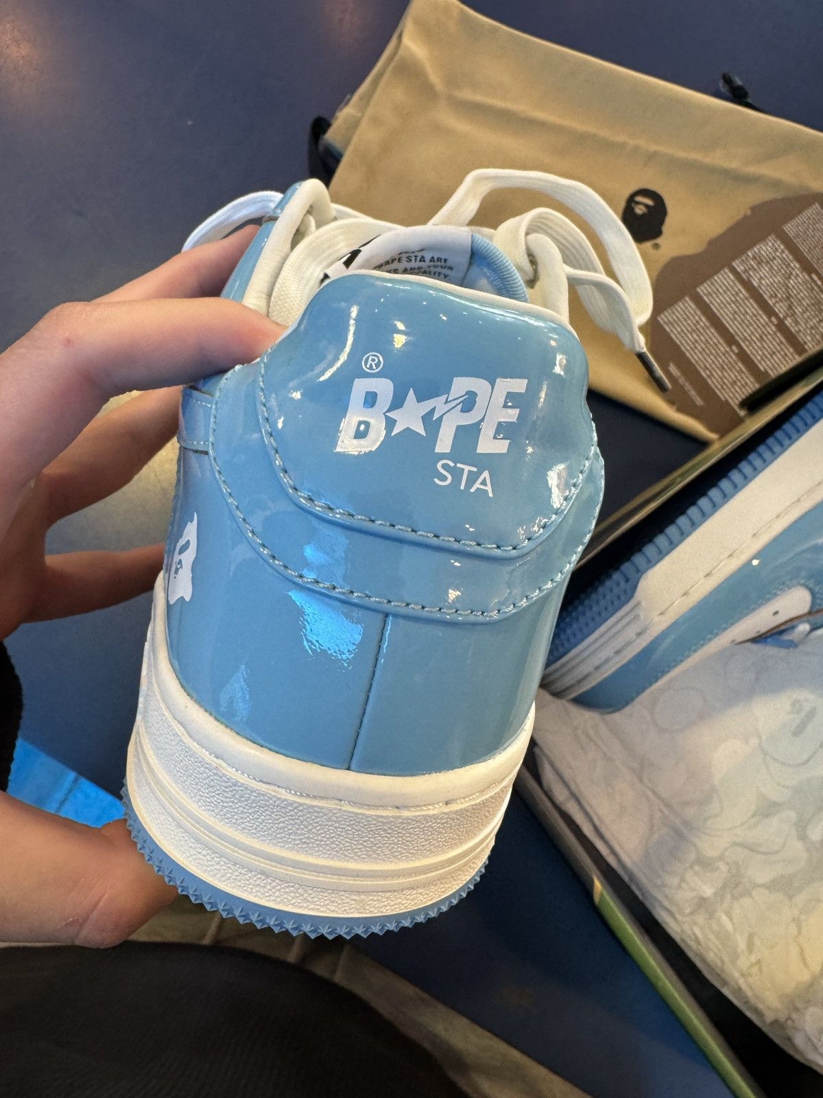 Bape BAPE STA Patent Leather Baby Blue Size US 9.5 / EU 42-43 - 19 Thumbnail