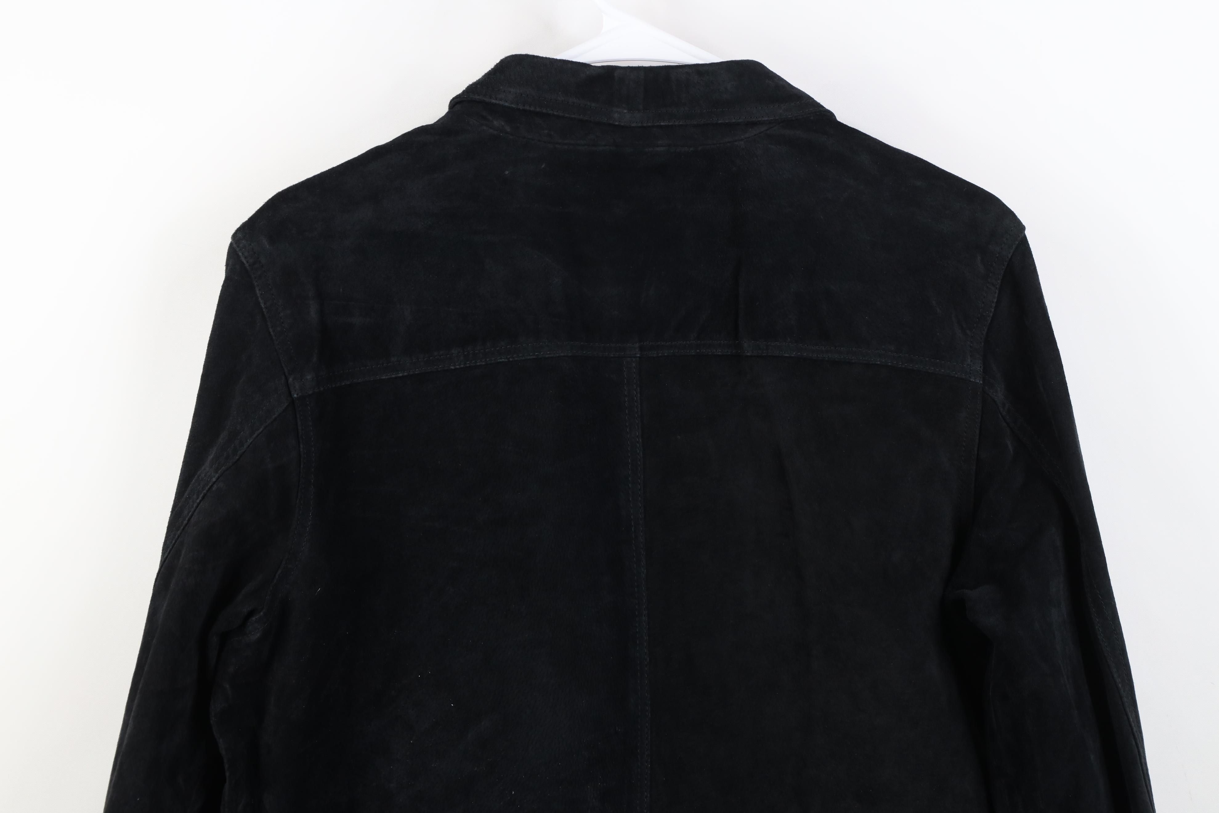 Vintage Vintage 90s Y2K Streetwear Flower Suede Leather Jacket Size L / US 10 / IT 46 - 14 Thumbnail