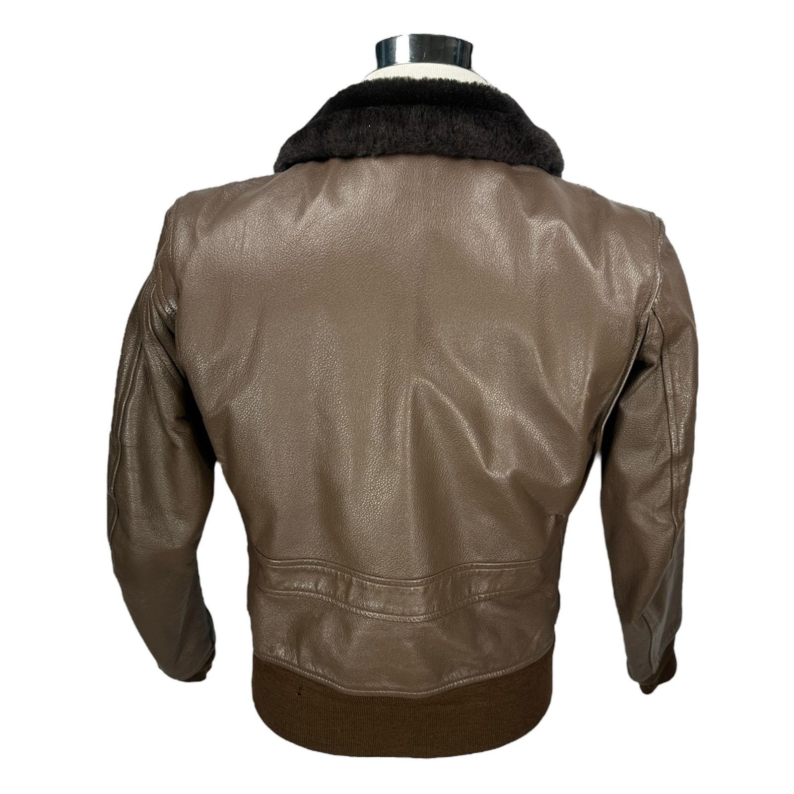 Other Vintage Ralph Edwards US Navy Bomber Jacket Men 40 Brown 70s Size US M / EU 48-50 / 2 - 6 Thumbnail