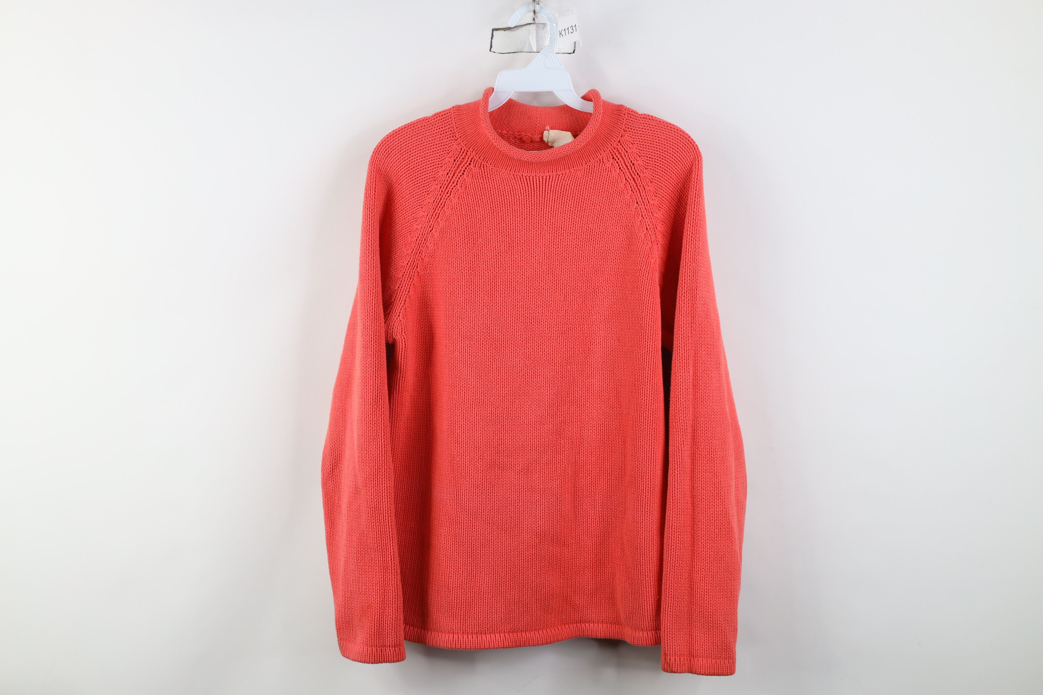 J.Crew Vintage 90s J Crew Marled Knit Mock Neck Sweater Salmon Size XS / US 0-2 / IT 36-38 - 1 Thumbnail