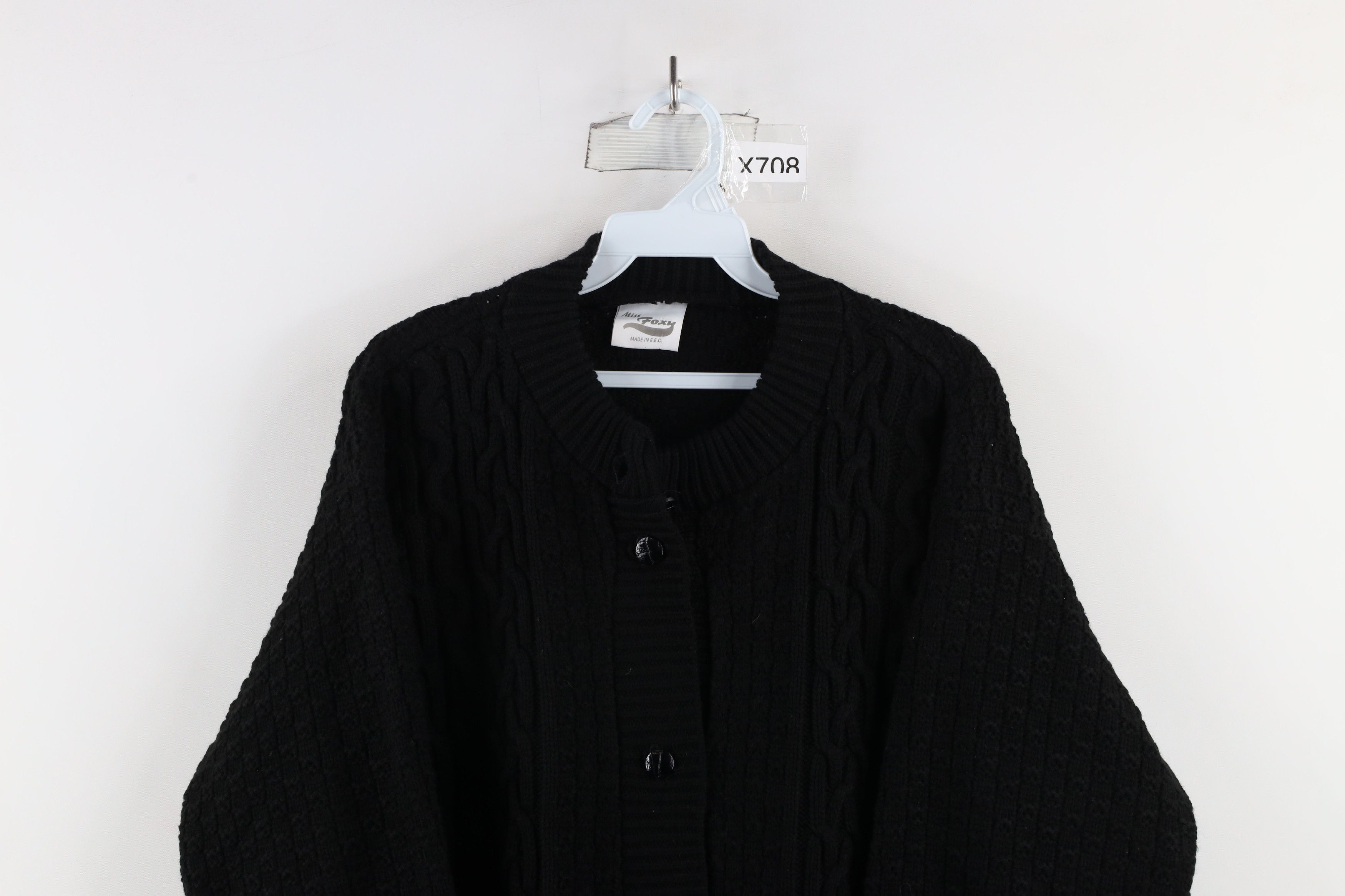 Vintage Vintage 90s Streetwear Fisherman Cable Knit Cardigan Sweater Size L / US 10 / IT 46 - 2 Thumbnail