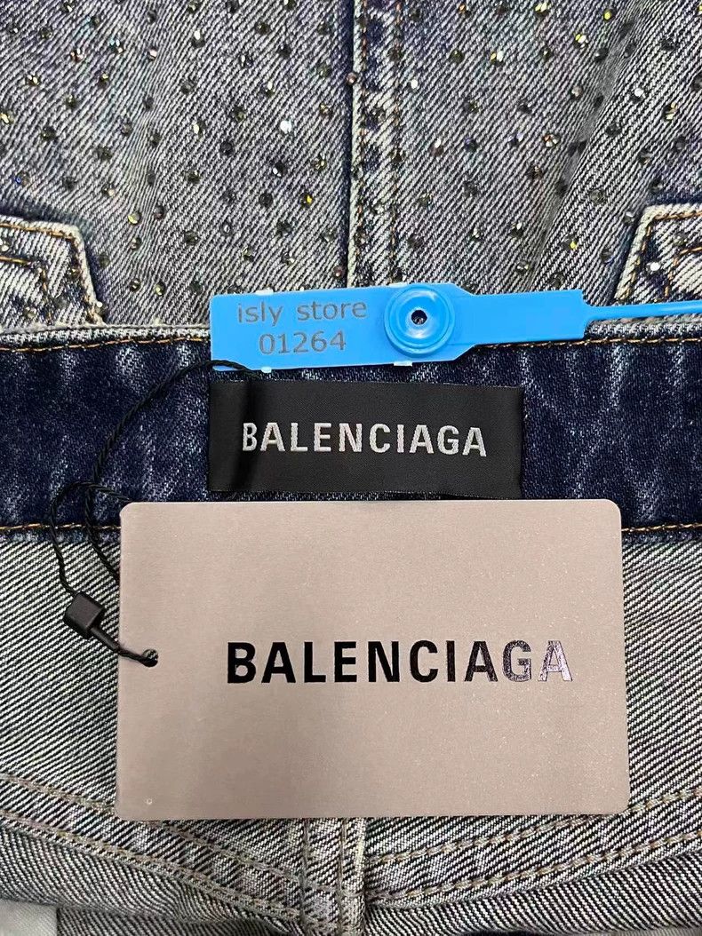 Balenciaga Balenciaga size 36 Solid Color Diamond-Studded Low-Rise Sh Size 35" - 4 Thumbnail
