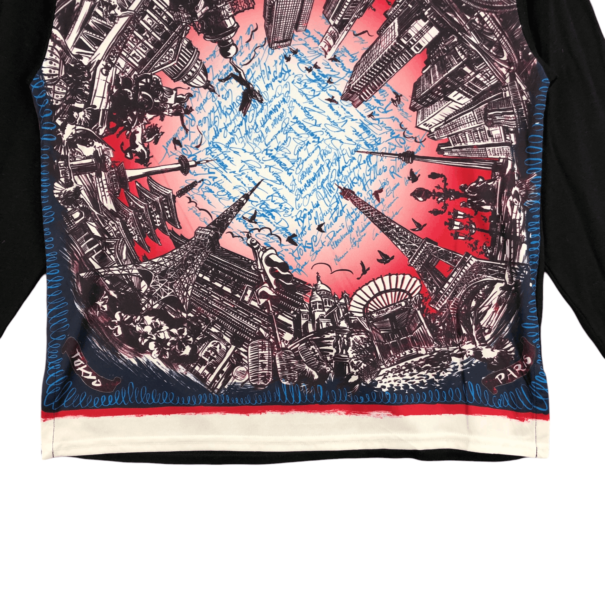 Jean Paul Gaultier JPG TOKYO PARIS CITY LONG SLEEVE GRAPHIC TEES #6015-218 Size XS / US 0-2 / IT 36-38 - 5 Thumbnail