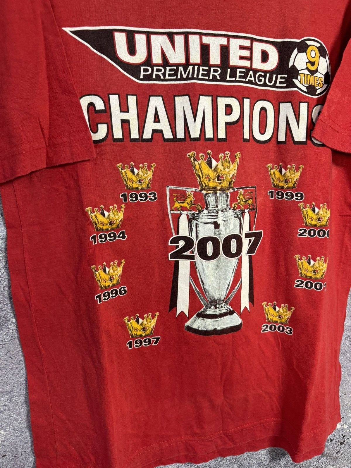 Vintage Vintage Manchester United Champions 2007 Red Tee Merchandise Size US S / EU 44-46 / 1 - 8 Thumbnail