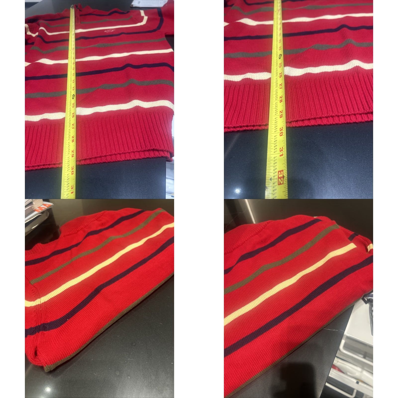 Paul & Shark VINTAGE Paul & Shark Red Striped Knit Sweater Size M Men Pullover 1/4 Zip Logo Classic Knitwear Size US M / EU 48-50 / 2 - 8 Thumbnail