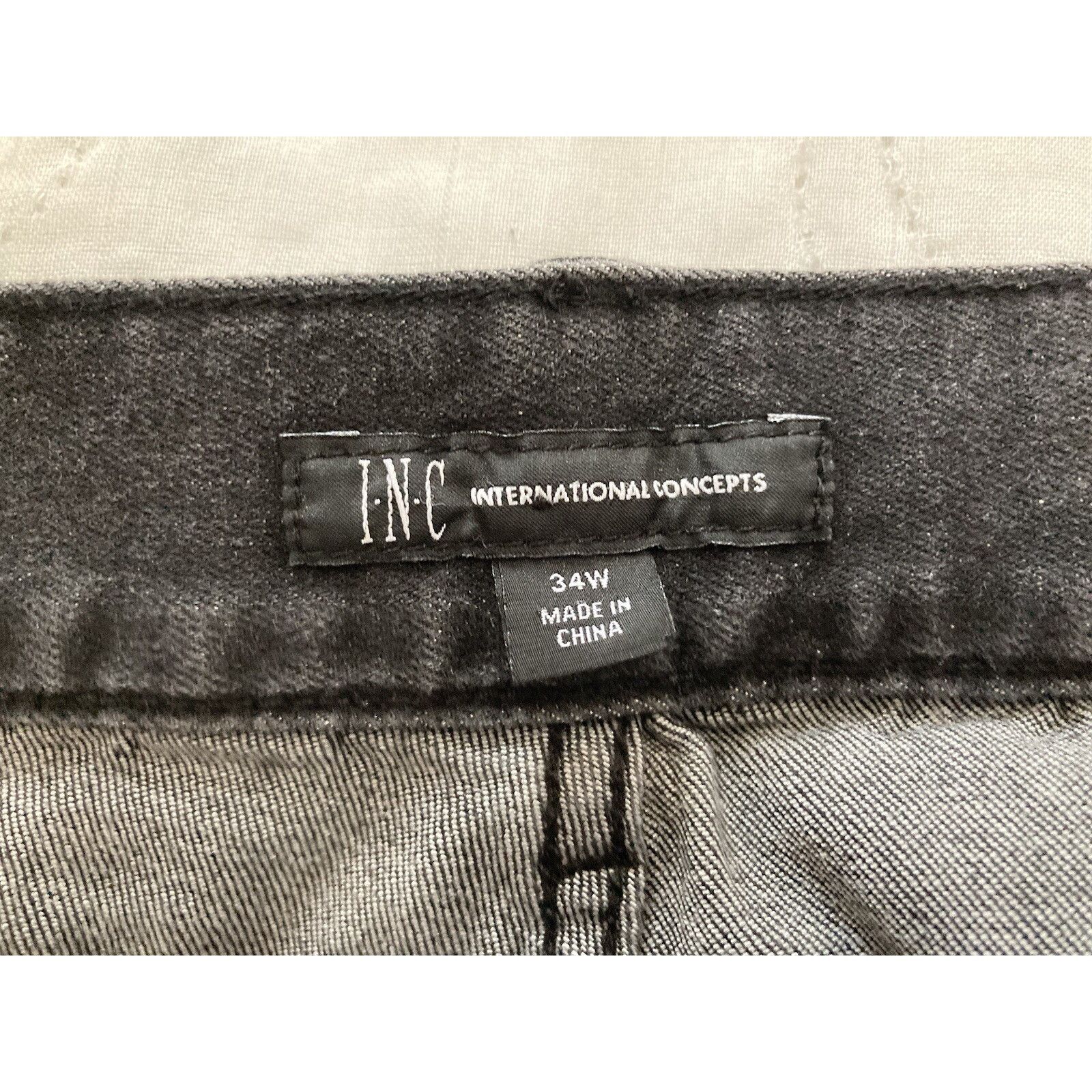 I.N.C INC International Concepts Berlin Slim Straight Jeans 34W Size US 34 / EU 50 - 3 Thumbnail